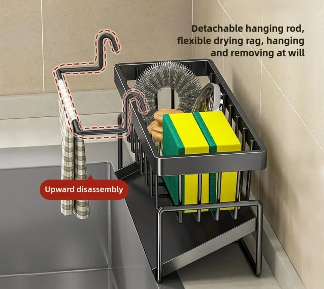 هومجینک جا اسکاچی، نگهدارنده اسکاچ برای سینک ظرفشویی، ارگانایزر فلزی سینک ظرفشویی، شلف ارگانایزر آشپزخانه با جای دستمال، رک سینک ظرفشویی برای سازماندهی لوازم جانبی آشپزخانه. هومجینک جا اسکاچی، نگهدارنده اسکاچ برای سینک ظرفشویی، ارگانایزر فلزی سینک ظرفشویی، شلف ارگانایزر آشپزخانه با جای دستمال، رک سینک ظرفشویی برای سازماندهی لوازم جانبی آشپزخانه.