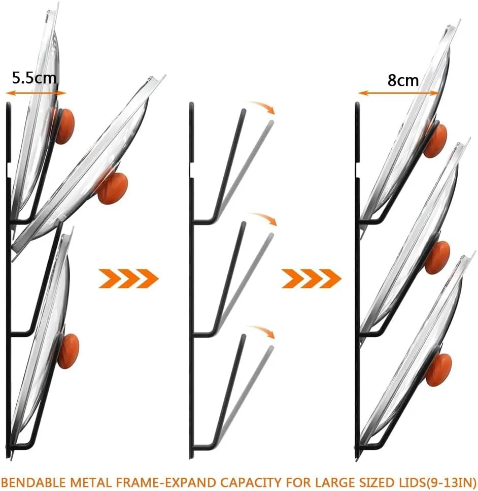 ارگانایزر درب قابلمه هوتو، بسته 2 عددی، برای نگهداری در آشپزخانه، ارگانایزر درب قابلمه و تابه 3 طبقه برای درب کابینت/دیوار، نصب چسبی بدون نیاز به دریل یا سوراخ کردن، مشکی صرفه جویی در فضا. ارگانایزر درب قابلمه هوتو، بسته 2 عددی، برای نگهداری در آشپزخانه، ارگانایزر درب قابلمه و تابه 3 طبقه برای درب کابینت/دیوار، نصب چسبی بدون نیاز به دریل یا سوراخ کردن، مشکی صرفه جویی در فضا.
