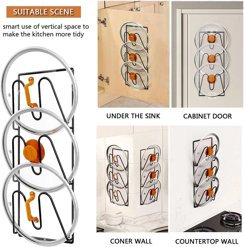 ارگانایزر درب قابلمه هوتو، بسته 2 عددی، برای نگهداری در آشپزخانه، ارگانایزر درب قابلمه و تابه 3 طبقه برای درب کابینت/دیوار، نصب چسبی بدون نیاز به دریل یا سوراخ کردن، مشکی صرفه جویی در فضا. ارگانایزر درب قابلمه هوتو، بسته 2 عددی، برای نگهداری در آشپزخانه، ارگانایزر درب قابلمه و تابه 3 طبقه برای درب کابینت/دیوار، نصب چسبی بدون نیاز به دریل یا سوراخ کردن، مشکی صرفه جویی در فضا.