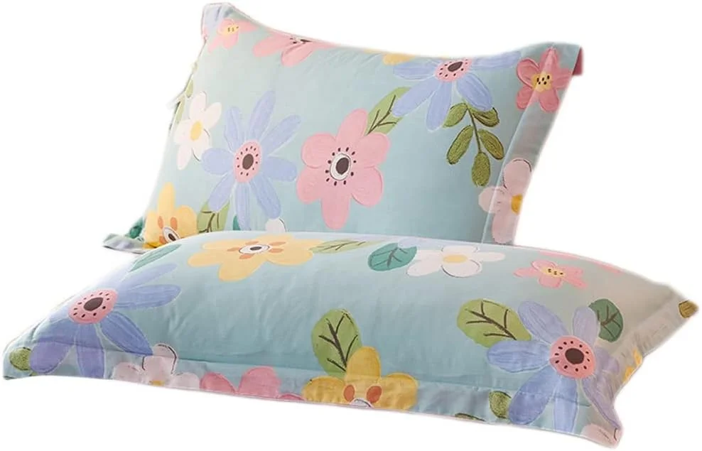 روبالشی نخی ZXM، جفت روبالشی 48cmx74cm، روبالشی نخی خانگی، روبالشی نخی دونفره (رنگ: B)