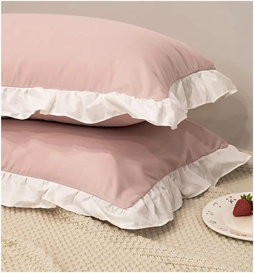 ZXM Pillowcases A Pair Of Household Lace Pillowcases Outside A Single Pillow Core Inner Sleeve 48X74cm (Color : Pink) ZXM Pillowcases A Pair Of Household Lace Pillowcases Outside A Single Pillow Core Inner Sleeve 48X74cm (Color : Pink)
