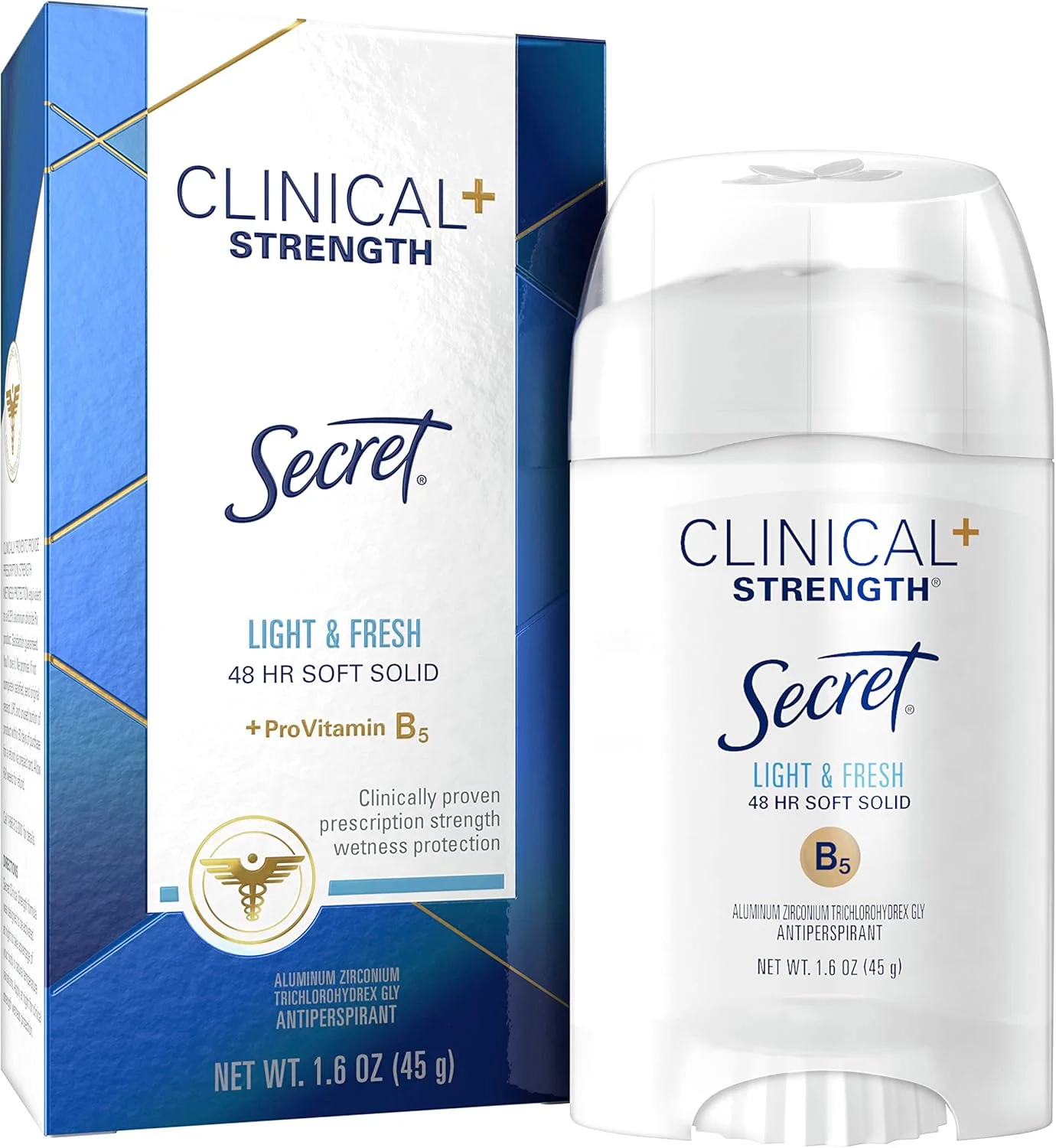 دئودورانت ضد تعریق جامد سکرت مدل Clinical Strength با رایحه ملایم و تازه، 45 گرم (بسته 2 عددی)