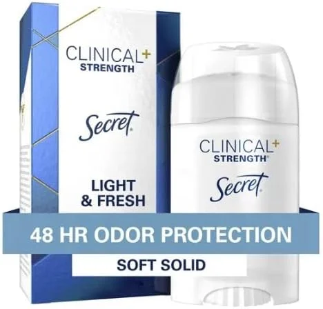 دئودورانت ضد تعریق جامد سکرت مدل Clinical Strength با رایحه ملایم و تازه، 45 گرم (بسته 2 عددی) دئودورانت ضد تعریق جامد سکرت مدل Clinical Strength با رایحه ملایم و تازه، 45 گرم (بسته 2 عددی)