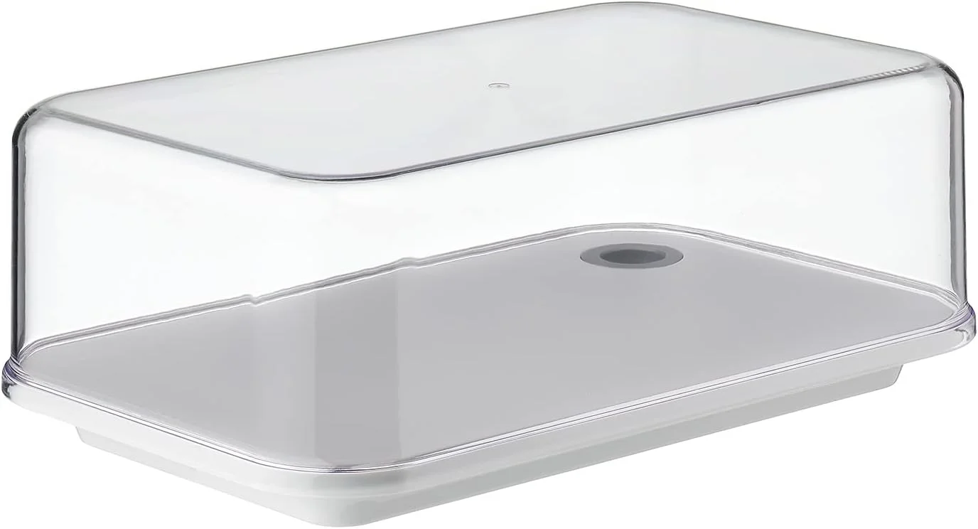 مِپال - محفظه نگهداری پنیر برای یخچال مدل Modula - جعبه نگهداری 2800 میلی لیتری با درب برای برش ها و تکه های پنیر - نگهداری پنیر در یخچال با تخته برش جداشدنی - سازمان دهنده آشپزخانه و یخچال