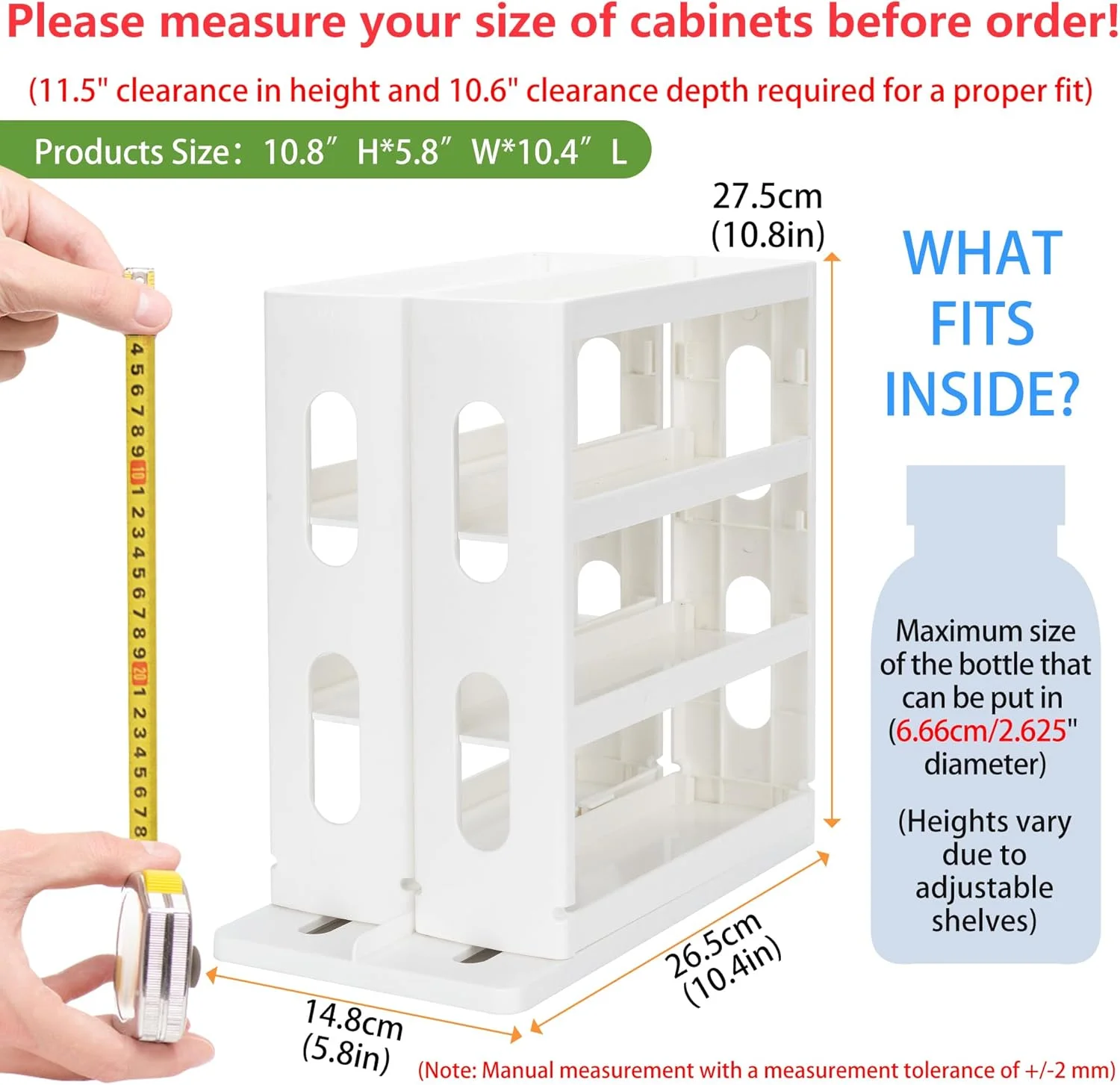 سازمان دهنده دارو Dutiplus، قفسه سه طبقه، قفسه نگهداری کابینت برای نگهداری ویتامین ها، مکمل ها و لوازم آرایشی، 27.5 سانتی متر ارتفاع × 14.8 سانتی متر عرض × 26.5 سانتی متر عمق (سفید کرمی) سازمان دهنده دارو Dutiplus، قفسه سه طبقه، قفسه نگهداری کابینت برای نگهداری ویتامین ها، مکمل ها و لوازم آرایشی، 27.5 سانتی متر ارتفاع × 14.8 سانتی متر عرض × 26.5 سانتی متر عمق (سفید کرمی)