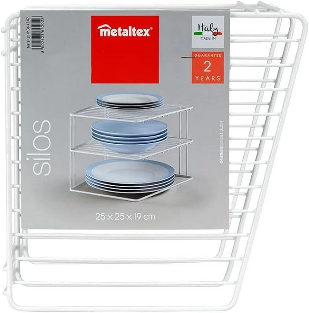قفسه کنج متال تکس مدل Silos - سازمان دهنده 2 طبقه بشقاب و کاسه - درج کابینت گوشه ای صرفه جویی در فضا - سیم روکش دار محکم، ساخت ایتالیا قفسه کنج متال تکس مدل Silos - سازمان دهنده 2 طبقه بشقاب و کاسه - درج کابینت گوشه ای صرفه جویی در فضا - سیم روکش دار محکم، ساخت ایتالیا