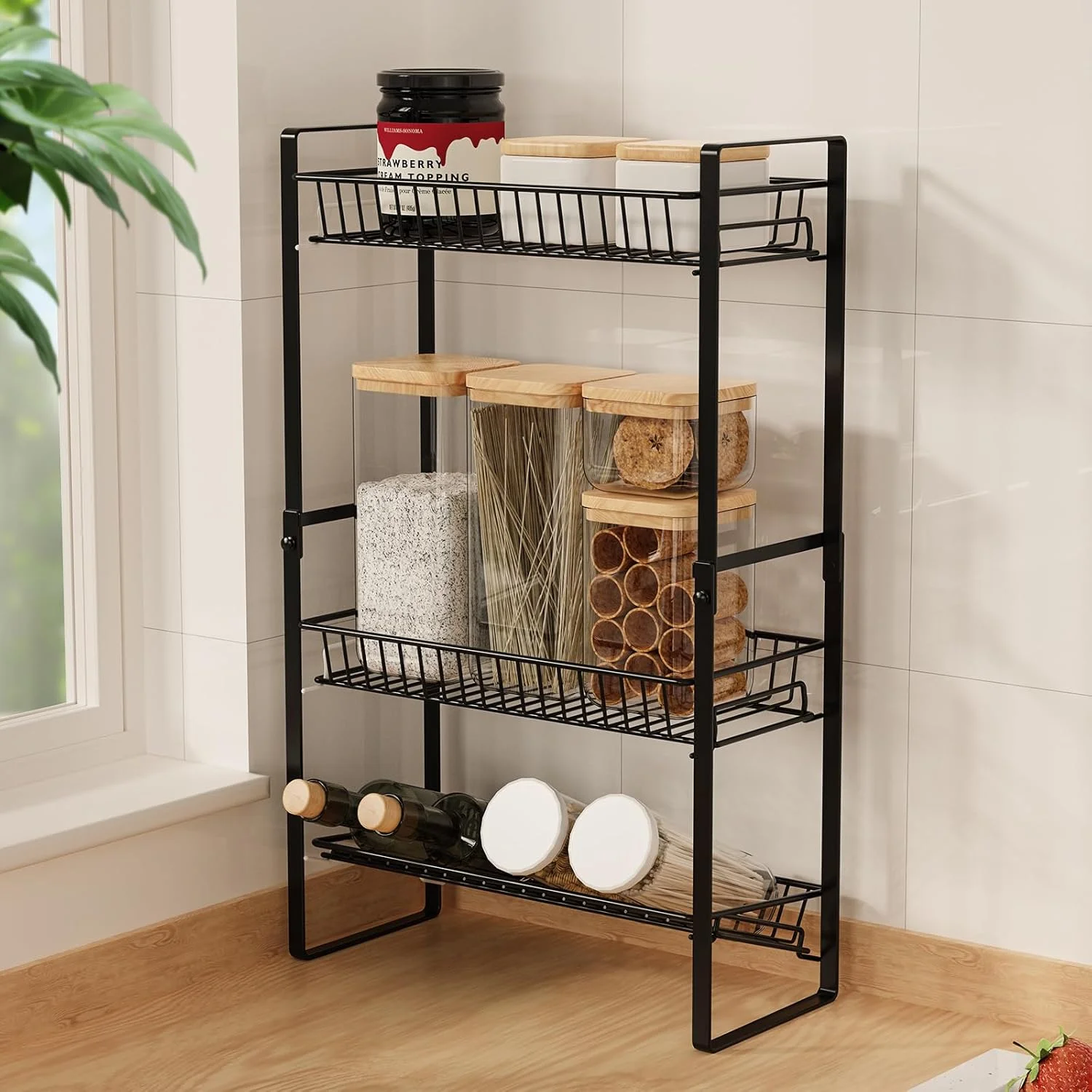 جا ادویه ای 3 طبقه باریک، قفسه نگهداری چاشنی، سازمان دهنده ادویه آشپزخانه، قفسه نگهداری حمام و سرویس بهداشتی برای مراقبت از پوست جا ادویه ای 3 طبقه باریک، قفسه نگهداری چاشنی، سازمان دهنده ادویه آشپزخانه، قفسه نگهداری حمام و سرویس بهداشتی برای مراقبت از پوست