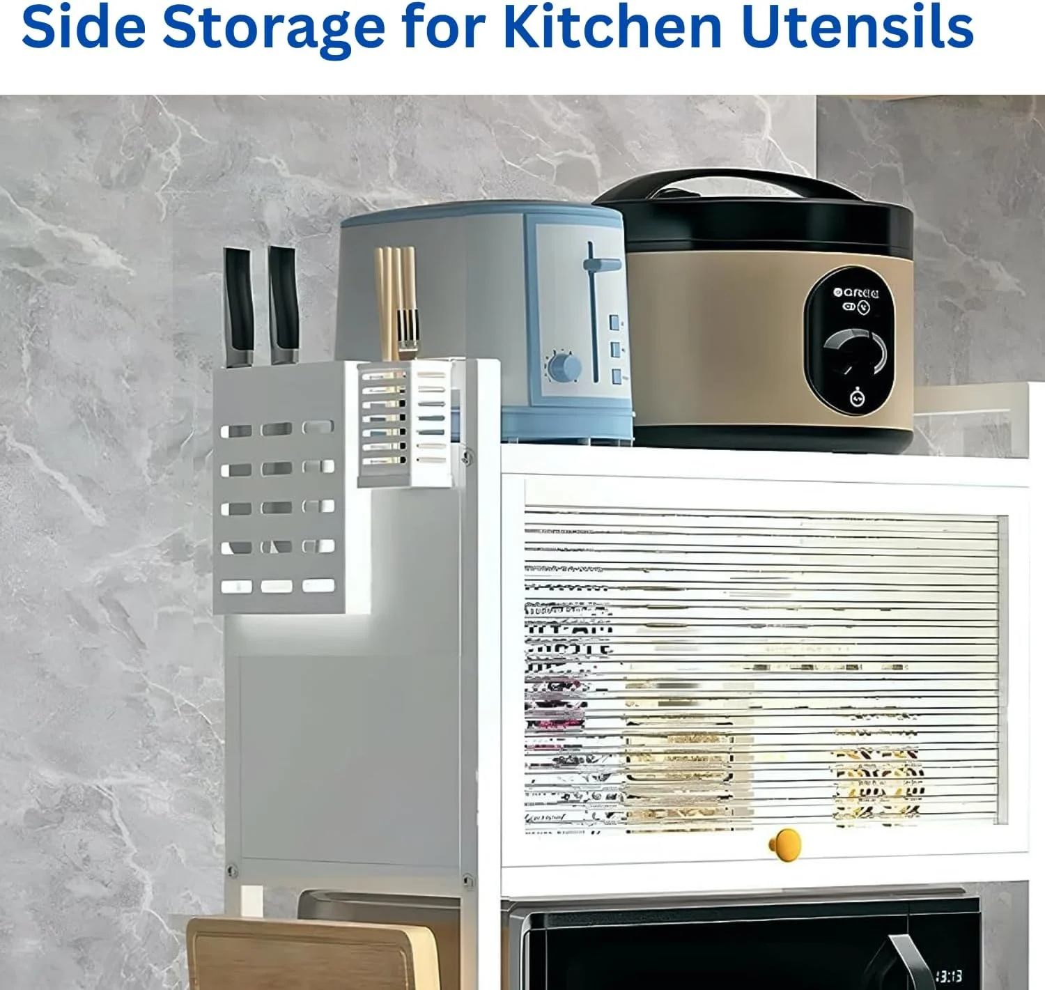 قفسه مایکروویو هگزار، پایه سنگین، سازمان دهنده و قفسه رومیزی آشپزخانه، 3 طبقه با قلاب و نگهدارنده لوازم، قفسه مایکروویو دو لایه ضد گرد و غبار - سفید قفسه مایکروویو هگزار، پایه سنگین، سازمان دهنده و قفسه رومیزی آشپزخانه، 3 طبقه با قلاب و نگهدارنده لوازم، قفسه مایکروویو دو لایه ضد گرد و غبار - سفید