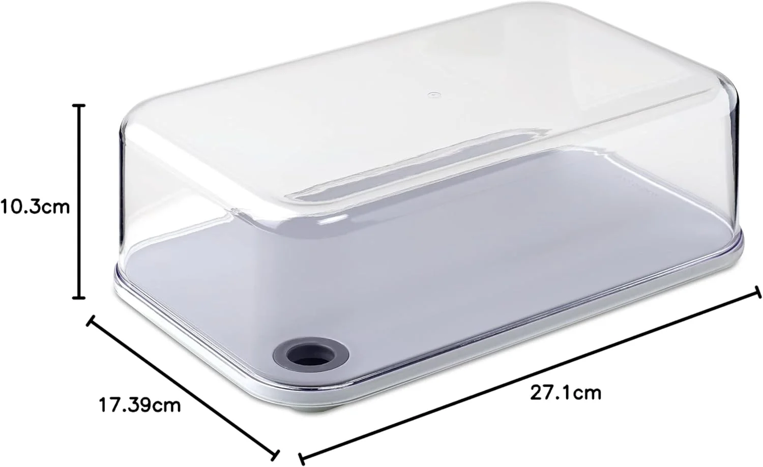 مِپال - محفظه نگهداری پنیر برای یخچال مدل Modula - جعبه نگهداری 2800 میلی لیتری با درب برای برش ها و تکه های پنیر - نگهداری پنیر در یخچال با تخته برش جداشدنی - سازمان دهنده آشپزخانه و یخچال
