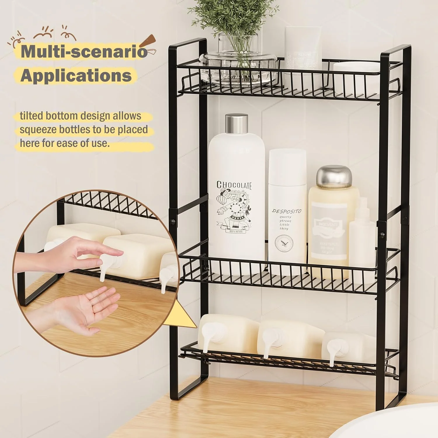 جا ادویه ای 3 طبقه باریک، قفسه نگهداری چاشنی، سازمان دهنده ادویه آشپزخانه، قفسه نگهداری حمام و سرویس بهداشتی برای مراقبت از پوست جا ادویه ای 3 طبقه باریک، قفسه نگهداری چاشنی، سازمان دهنده ادویه آشپزخانه، قفسه نگهداری حمام و سرویس بهداشتی برای مراقبت از پوست