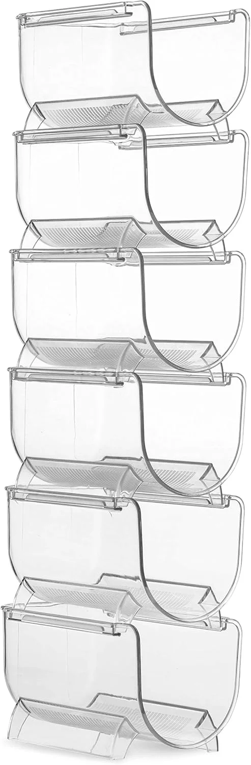 ست 6 عددی نظم دهنده بطری آب و شراب Seseno، نگهدارنده قفسه شراب پلاستیکی قابل انباشت برای انبار، آشپزخانه، یخچال، ایده آل برای نگهداری شراب، نوشابه، پاپ و آبجو، شفاف ست 6 عددی نظم دهنده بطری آب و شراب Seseno، نگهدارنده قفسه شراب پلاستیکی قابل انباشت برای انبار، آشپزخانه، یخچال، ایده آل برای نگهداری شراب، نوشابه، پاپ و آبجو، شفاف