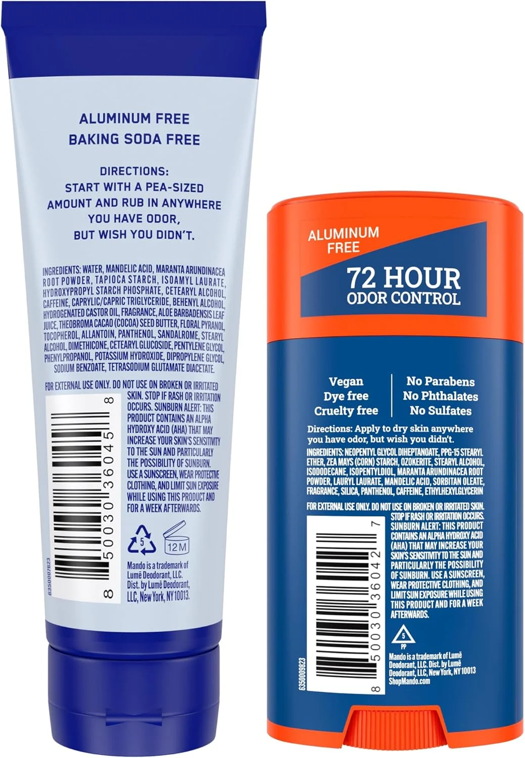 دئودورانت بدن کامل مندو - فرمولاسیون کرمی نامرئی و جامد - کنترل بوی 72 ساعته - فاقد آلومینیوم و جوش شیرین - ایمن برای پوست - بسته کرم 85 گرمی و جامد 74 گرمی - Pro Sport