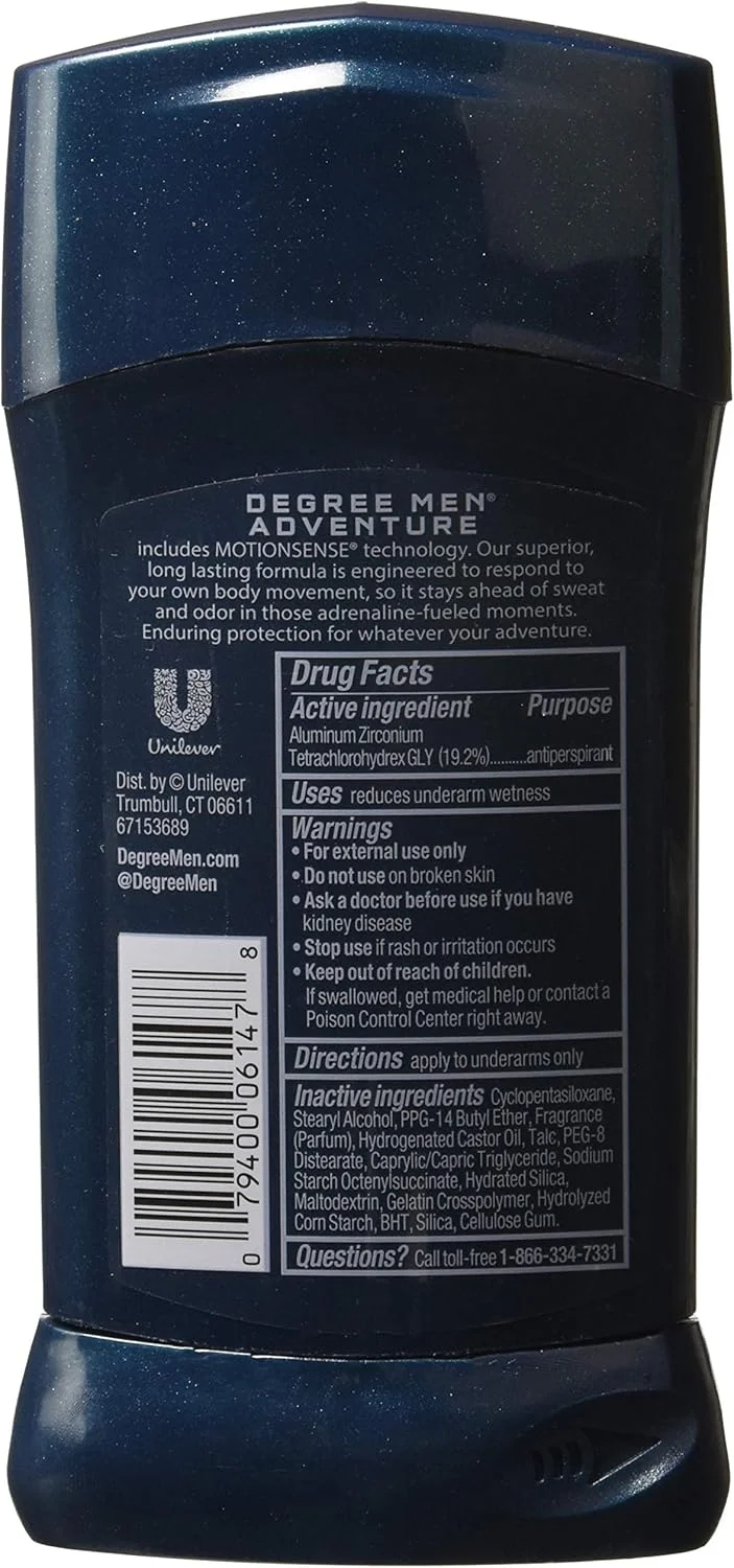 استیک دئودورانت مردانه Degree مدل Adventure، بسته 6 عددی، رایحه تازه