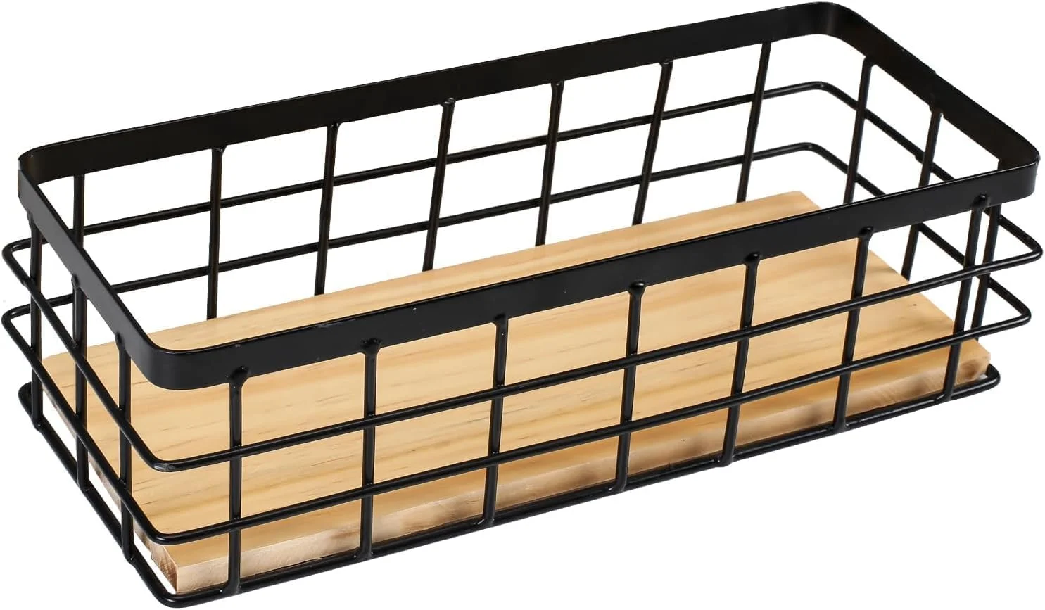 سبد فلزی نظم دهنده، سبد مفتولی فلزی با پایه چوبی جداشدنی، نظم دهنده برای کابینت آشپزخانه، حمام، انبار، گاراژ، اتاق لباسشویی سبد فلزی نظم دهنده، سبد مفتولی فلزی با پایه چوبی جداشدنی، نظم دهنده برای کابینت آشپزخانه، حمام، انبار، گاراژ، اتاق لباسشویی