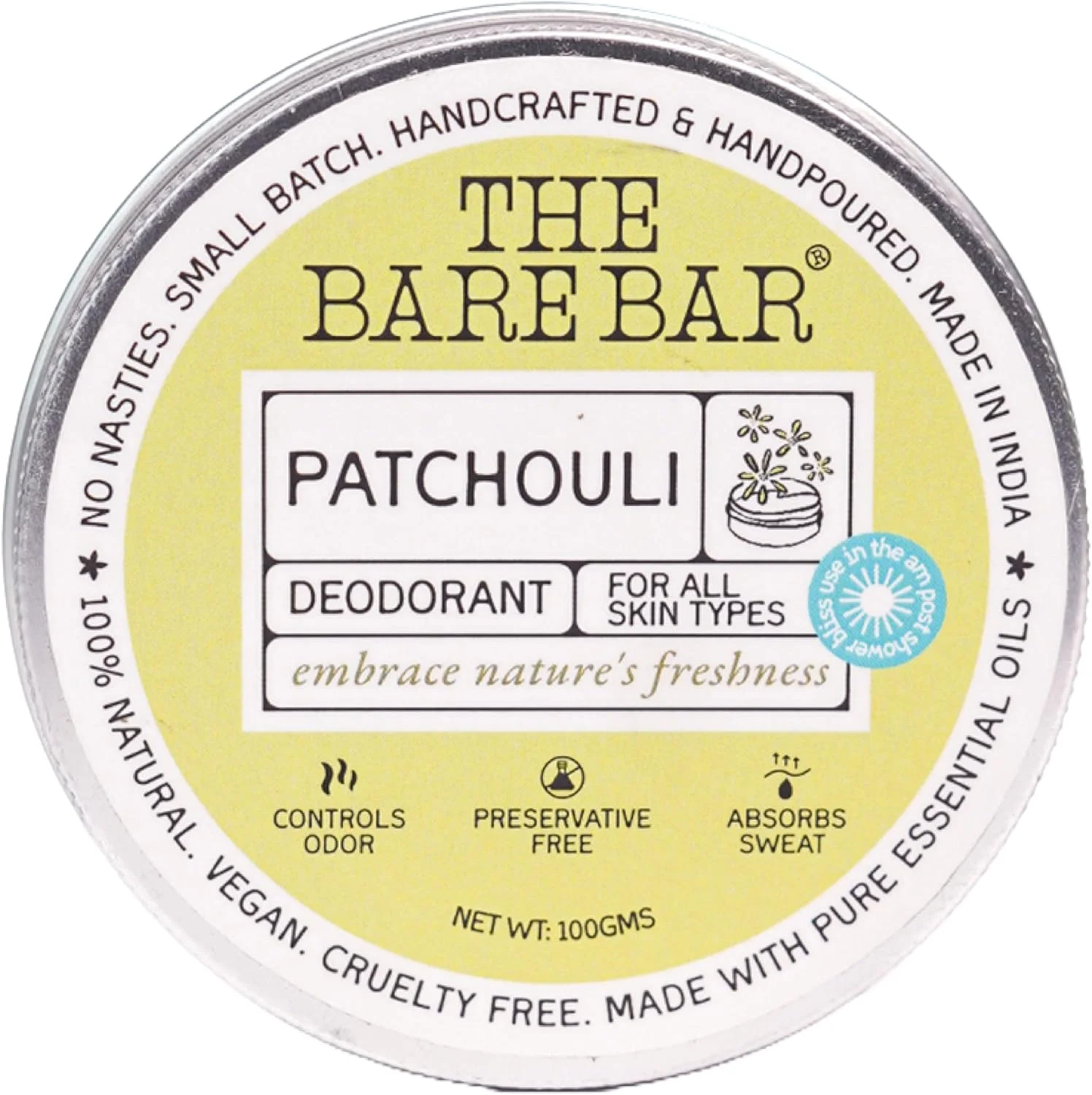 دئودورانت بدن The Bare Bar (پچولی، 100 گرم)
