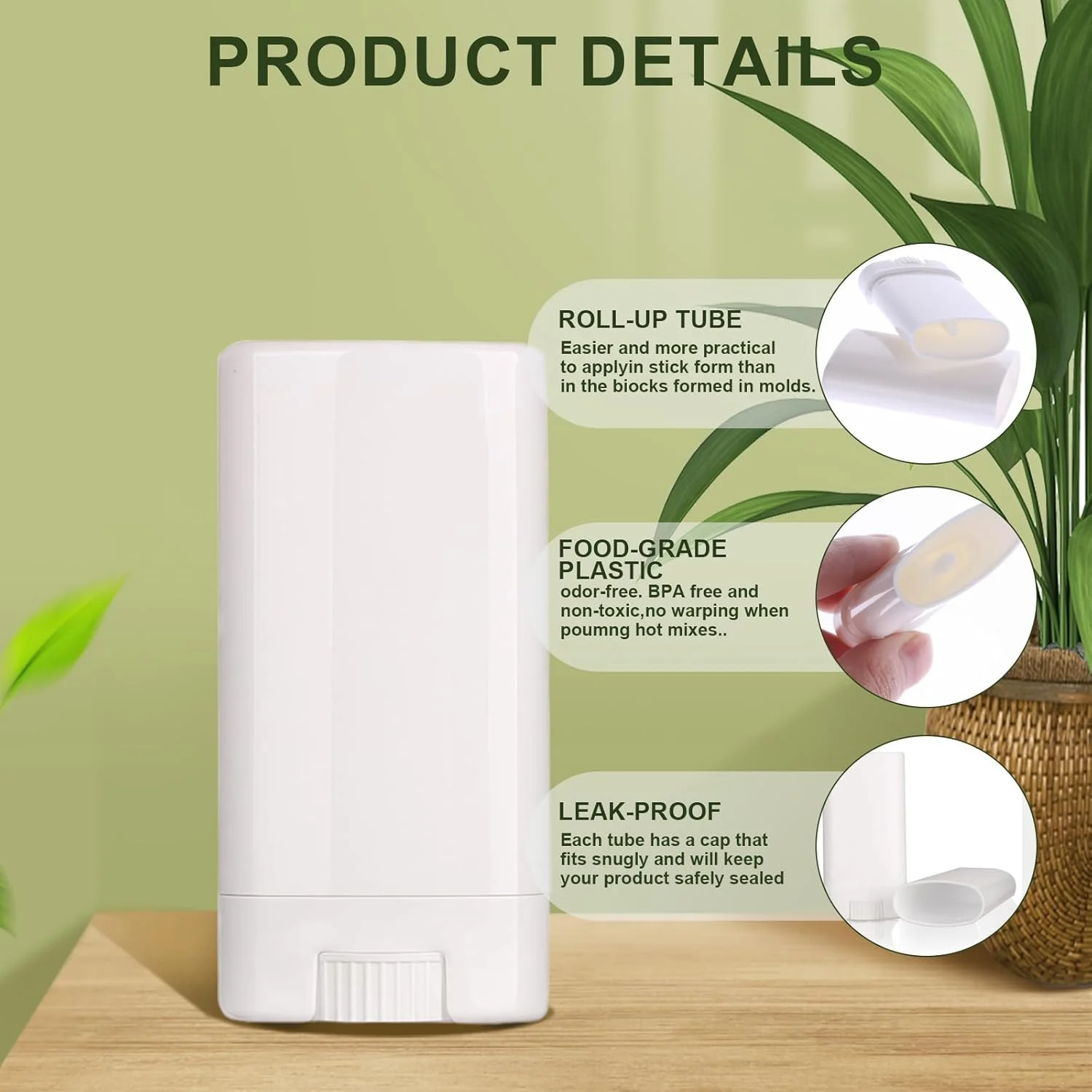 ظروف دئودورانت بیضی سفید تخت QUUPY، 10 عددی، لوله های بالم لب چرخشی، پرکننده های رژ لب پلاستیکی، لوله های خالی 15 میلی لیتری/15 گرمی برای دئودورانت های خانگی، بالم و لوسیون ظروف دئودورانت بیضی سفید تخت QUUPY، 10 عددی، لوله های بالم لب چرخشی، پرکننده های رژ لب پلاستیکی، لوله های خالی 15 میلی لیتری/15 گرمی برای دئودورانت های خانگی، بالم و لوسیون