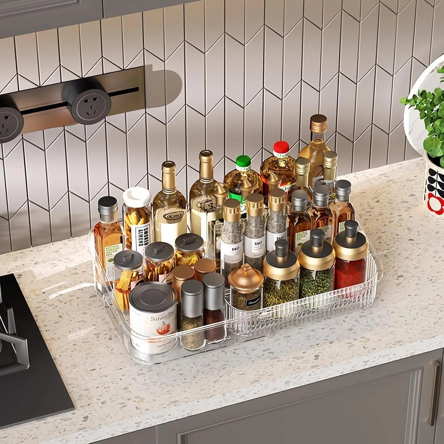 ارگانایزر قفسه ادویه U-HOOME برای کابینت، قفسه ادویه شفاف 3 طبقه قابل گسترش، مناسب برای انبار و روی کابینت، قفسه ارگانایزر ادویه قابل تنظیم برای روی کابینت آشپزخانه، ارگانایزر لوازم آرایش برای میز آرایش ارگانایزر قفسه ادویه U-HOOME برای کابینت، قفسه ادویه شفاف 3 طبقه قابل گسترش، مناسب برای انبار و روی کابینت، قفسه ارگانایزر ادویه قابل تنظیم برای روی کابینت آشپزخانه، ارگانایزر لوازم آرایش برای میز آرایش