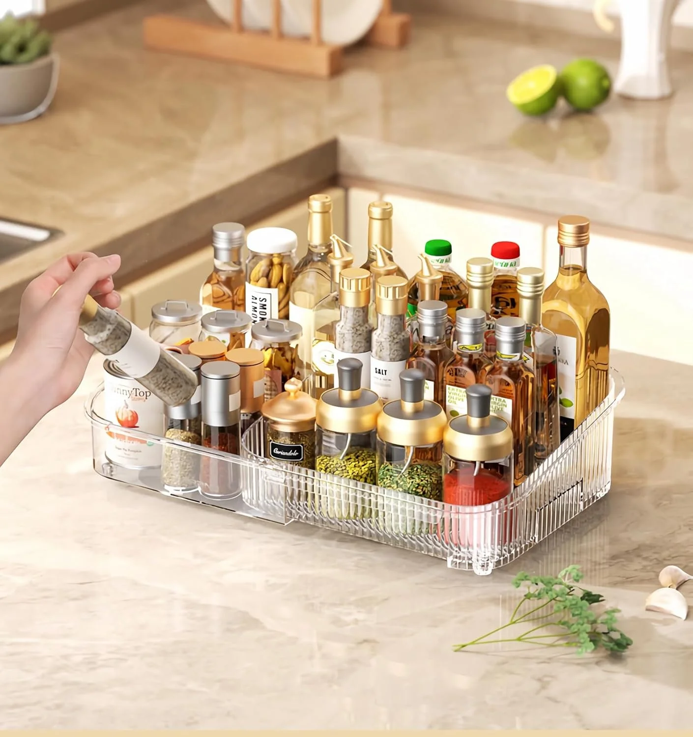 ارگانایزر قفسه ادویه U-HOOME برای کابینت، قفسه ادویه شفاف 3 طبقه قابل گسترش، مناسب برای انبار و روی کابینت، قفسه ارگانایزر ادویه قابل تنظیم برای روی کابینت آشپزخانه، ارگانایزر لوازم آرایش برای میز آرایش ارگانایزر قفسه ادویه U-HOOME برای کابینت، قفسه ادویه شفاف 3 طبقه قابل گسترش، مناسب برای انبار و روی کابینت، قفسه ارگانایزر ادویه قابل تنظیم برای روی کابینت آشپزخانه، ارگانایزر لوازم آرایش برای میز آرایش