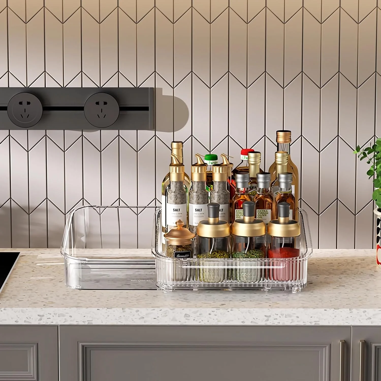 ارگانایزر قفسه ادویه U-HOOME برای کابینت، قفسه ادویه شفاف 3 طبقه قابل گسترش، مناسب برای انبار و روی کابینت، قفسه ارگانایزر ادویه قابل تنظیم برای روی کابینت آشپزخانه، ارگانایزر لوازم آرایش برای میز آرایش ارگانایزر قفسه ادویه U-HOOME برای کابینت، قفسه ادویه شفاف 3 طبقه قابل گسترش، مناسب برای انبار و روی کابینت، قفسه ارگانایزر ادویه قابل تنظیم برای روی کابینت آشپزخانه، ارگانایزر لوازم آرایش برای میز آرایش