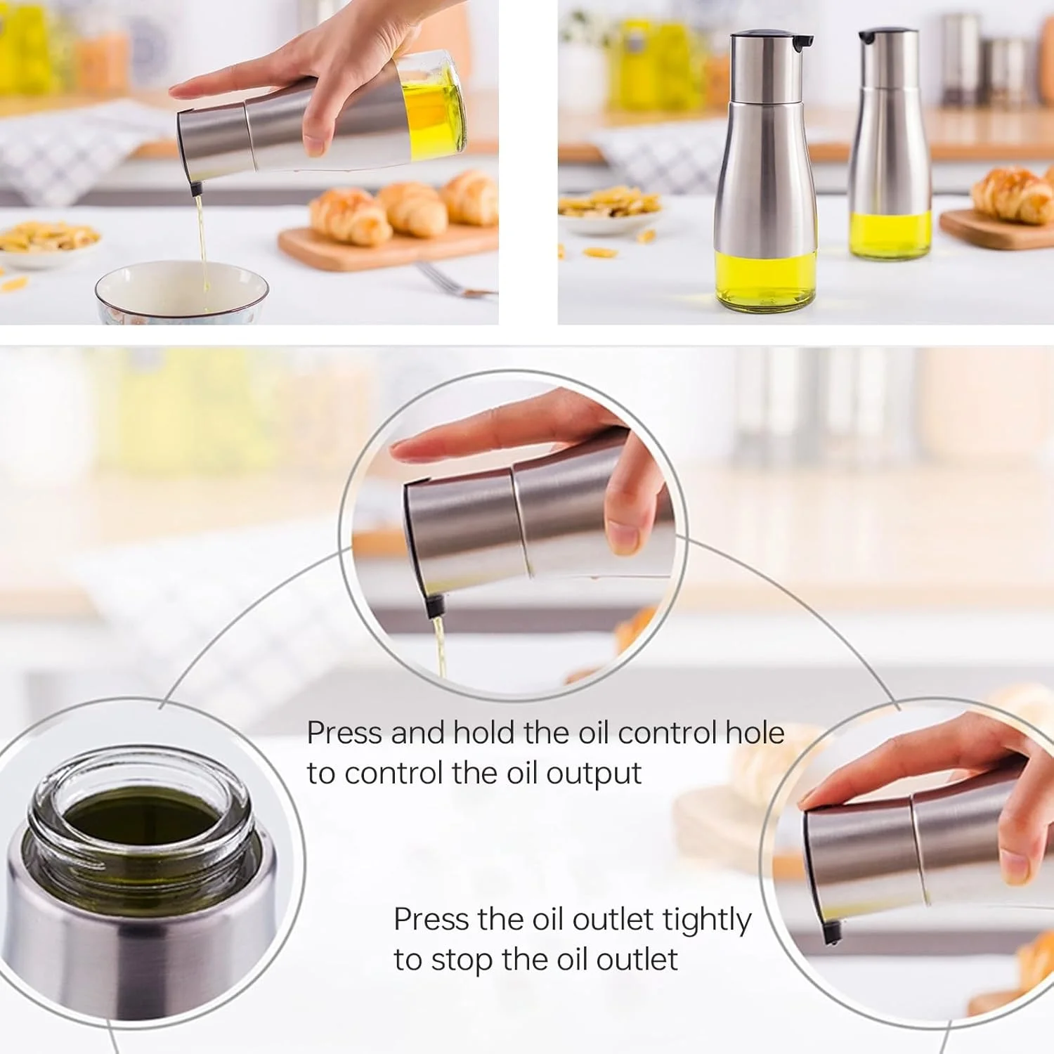 ارگانایزر قفسه ادویه بامبو با بطری پخش کننده روغن، قفسه نمایشگر 3 طبقه بامبو قابل گسترش، ارگانایزر کابینت آشپزخانه برای کابینت انبار یا روی میز ارگانایزر قفسه ادویه بامبو با بطری پخش کننده روغن، قفسه نمایشگر 3 طبقه بامبو قابل گسترش، ارگانایزر کابینت آشپزخانه برای کابینت انبار یا روی میز