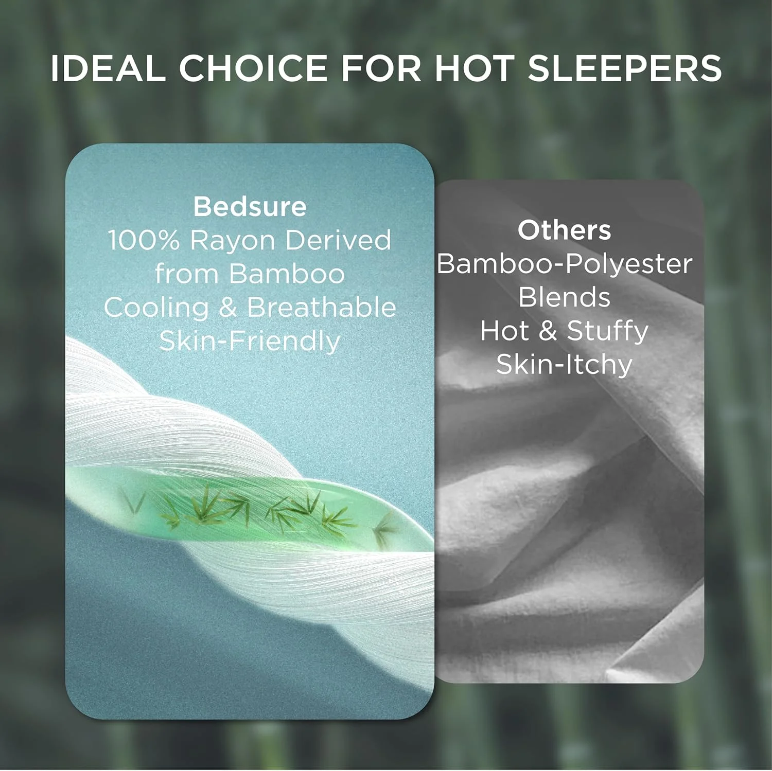 Bedsure Cooling Pillow Cases Queen Size Set of 2, Rayon Derived from Bamboo Queen Pillowcases, Beige Pillow Cases, Breathable & Silky Soft Bedding Pillow Covers with Envelope Closure, 20x30 Inches