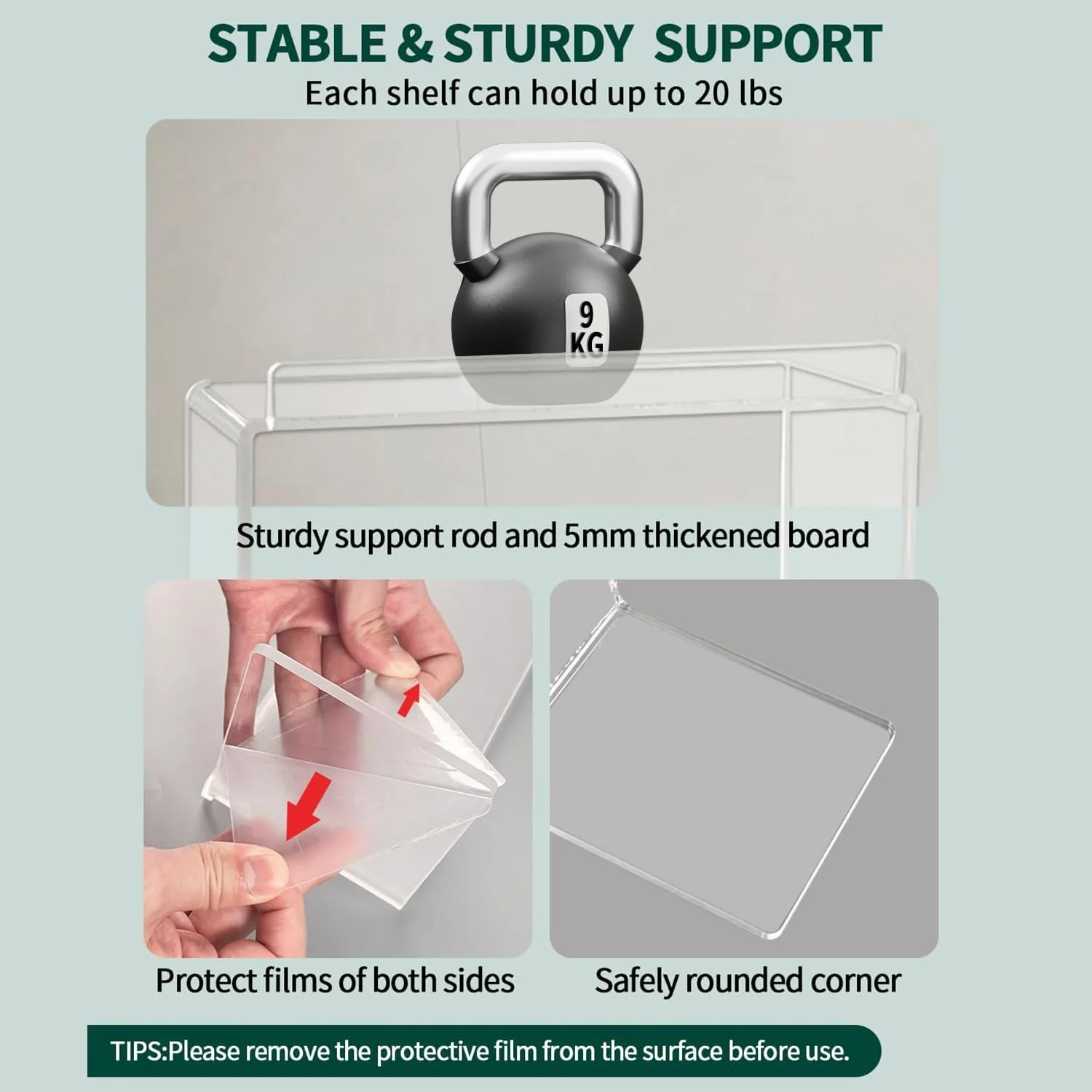 استند ادویه آشپزخانه اکرلیک Angju، قفسه سازمان دهنده کابینت 3 تکه، استند ادویه، قفسه های پیشخوان، سازمان دهنده های روی میز، سازمان دهنده شفاف پلاستیکی برای لوازم آرایش، حمام، کمد، میز، انبار