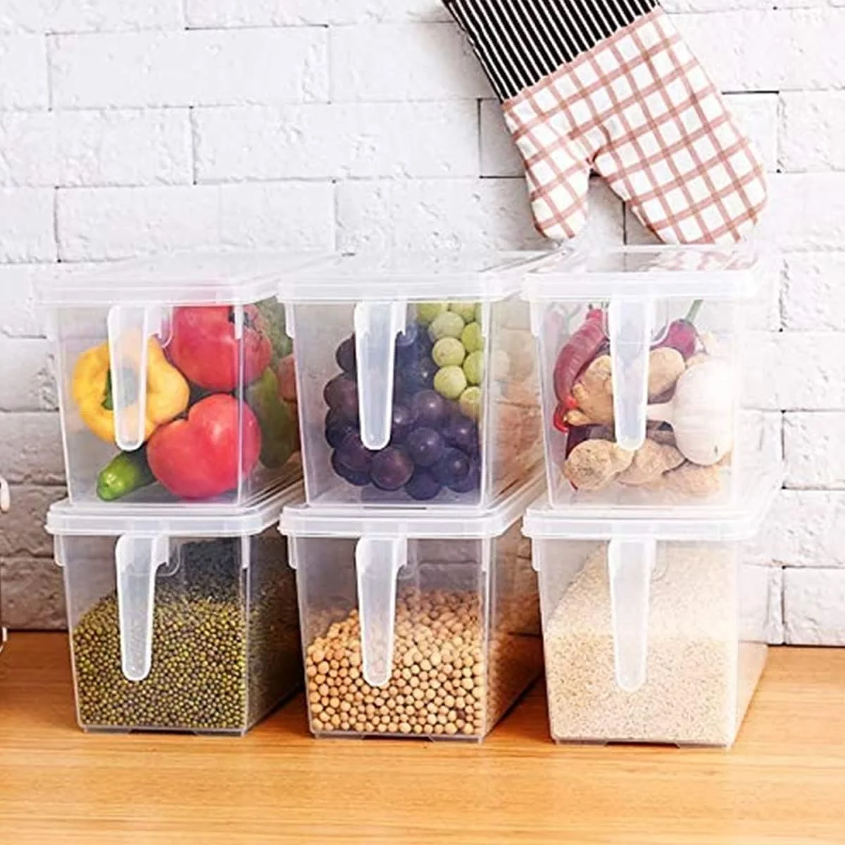 ظروف سازمان دهنده آشپزخانه Beauenty، جعبه های نگهداری مواد غذایی پلاستیکی 2 عددی 5 لیتری با درب، مناسب برای یخچال و فریزر، سازمان دهنده یخچال و جعبه های نگهداری مواد غذایی با دسته، ایمن برای فریزر ظروف سازمان دهنده آشپزخانه Beauenty، جعبه های نگهداری مواد غذایی پلاستیکی 2 عددی 5 لیتری با درب، مناسب برای یخچال و فریزر، سازمان دهنده یخچال و جعبه های نگهداری مواد غذایی با دسته، ایمن برای فریزر