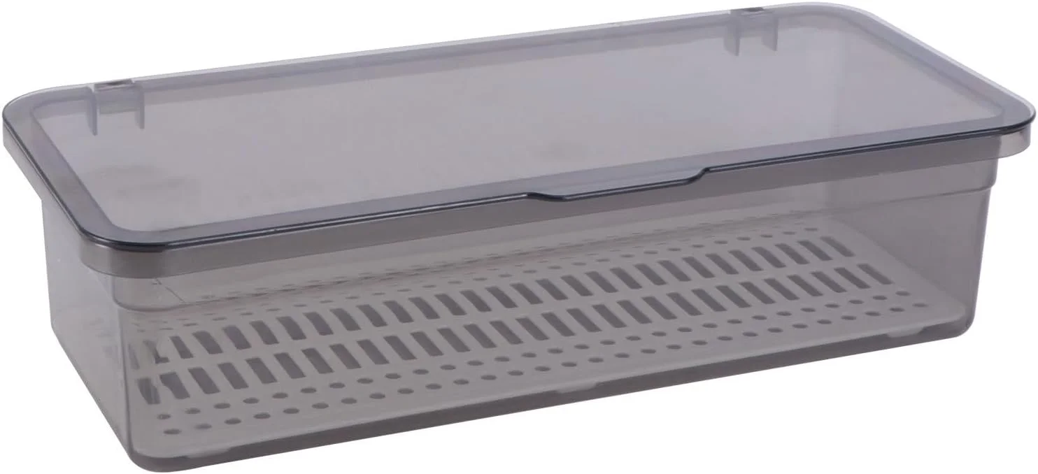 جعبه نگهداری و آبکش چاپستیک SHINEOFI، سازمان دهنده ظروف پلاستیکی، ظرف نگهداری لوازم آشپزخانه با درب، 27x11.5x6.7 سانتیمتر جعبه نگهداری و آبکش چاپستیک SHINEOFI، سازمان دهنده ظروف پلاستیکی، ظرف نگهداری لوازم آشپزخانه با درب، 27x11.5x6.7 سانتیمتر