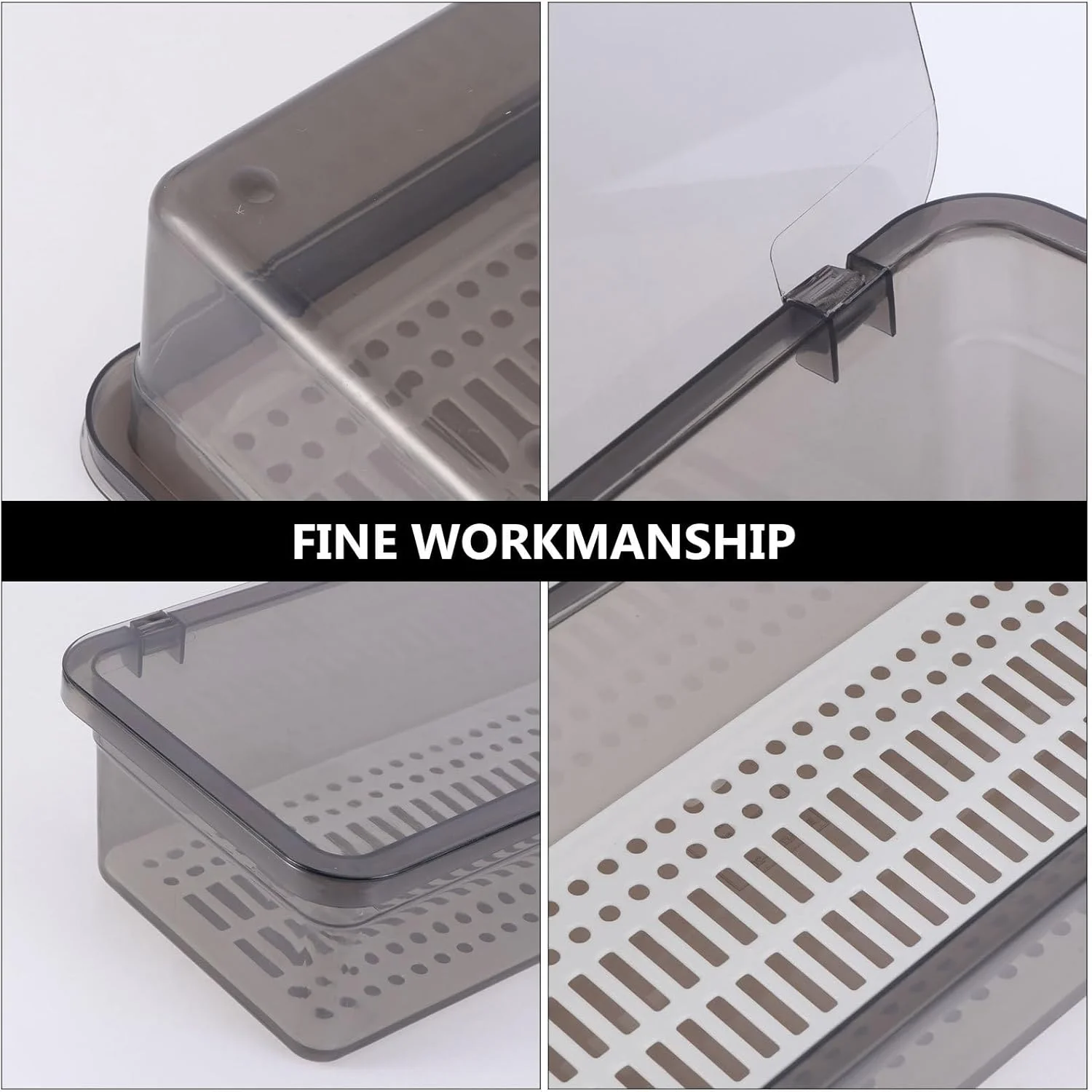 جعبه نگهداری و آبکش چاپستیک SHINEOFI، سازمان دهنده ظروف پلاستیکی، ظرف نگهداری لوازم آشپزخانه با درب، 27x11.5x6.7 سانتیمتر جعبه نگهداری و آبکش چاپستیک SHINEOFI، سازمان دهنده ظروف پلاستیکی، ظرف نگهداری لوازم آشپزخانه با درب، 27x11.5x6.7 سانتیمتر