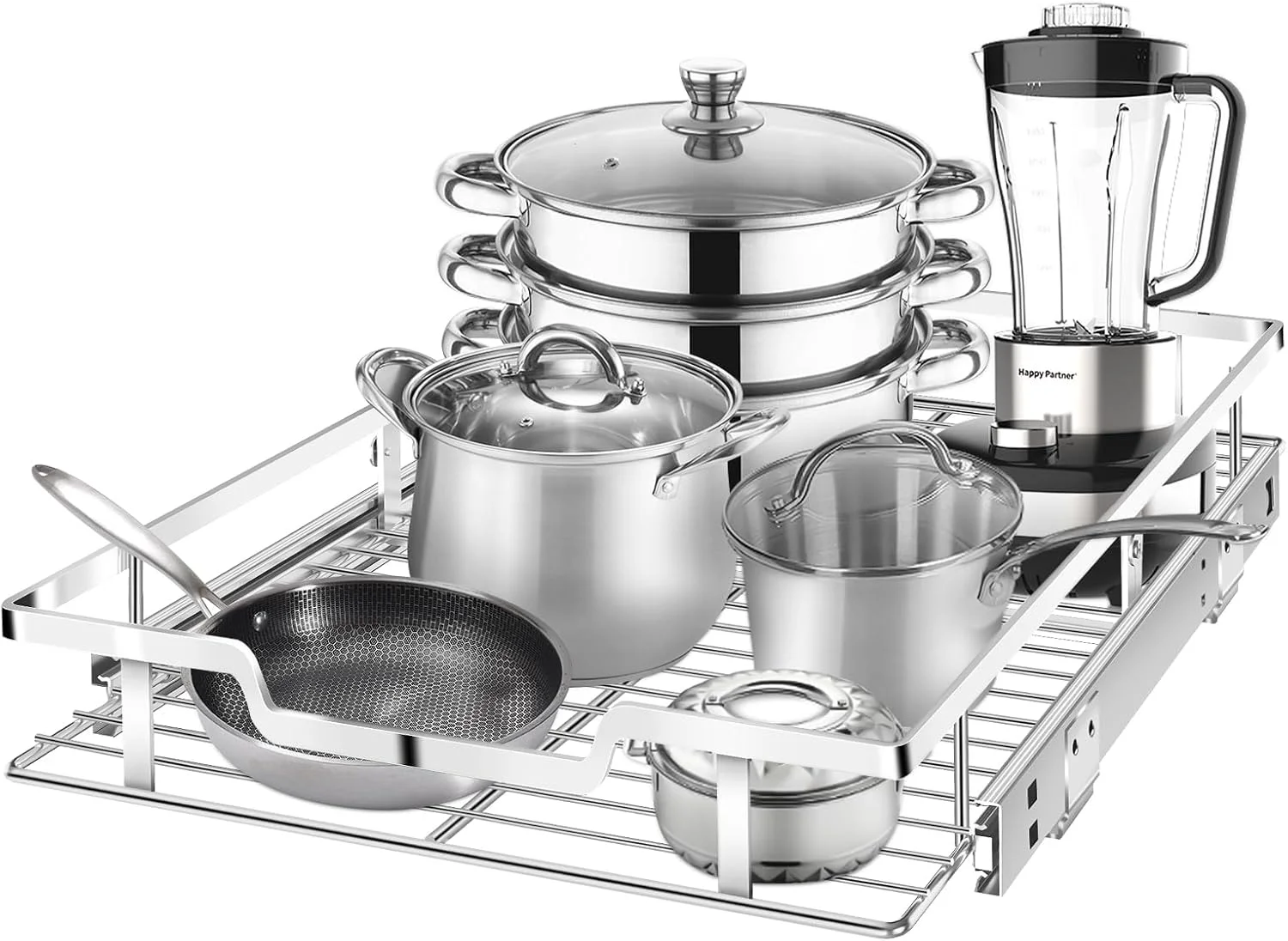 ارگانایزر کابینت کشویی Tksrn، قفسه های کشویی سنگین برای انبار آشپزخانه، حمام، خانه، 31.5 سانتی متر عرض × 42 سانتی متر عمق، قاب سیمی، روکش کروم ارگانایزر کابینت کشویی Tksrn، قفسه های کشویی سنگین برای انبار آشپزخانه، حمام، خانه، 31.5 سانتی متر عرض × 42 سانتی متر عمق، قاب سیمی، روکش کروم