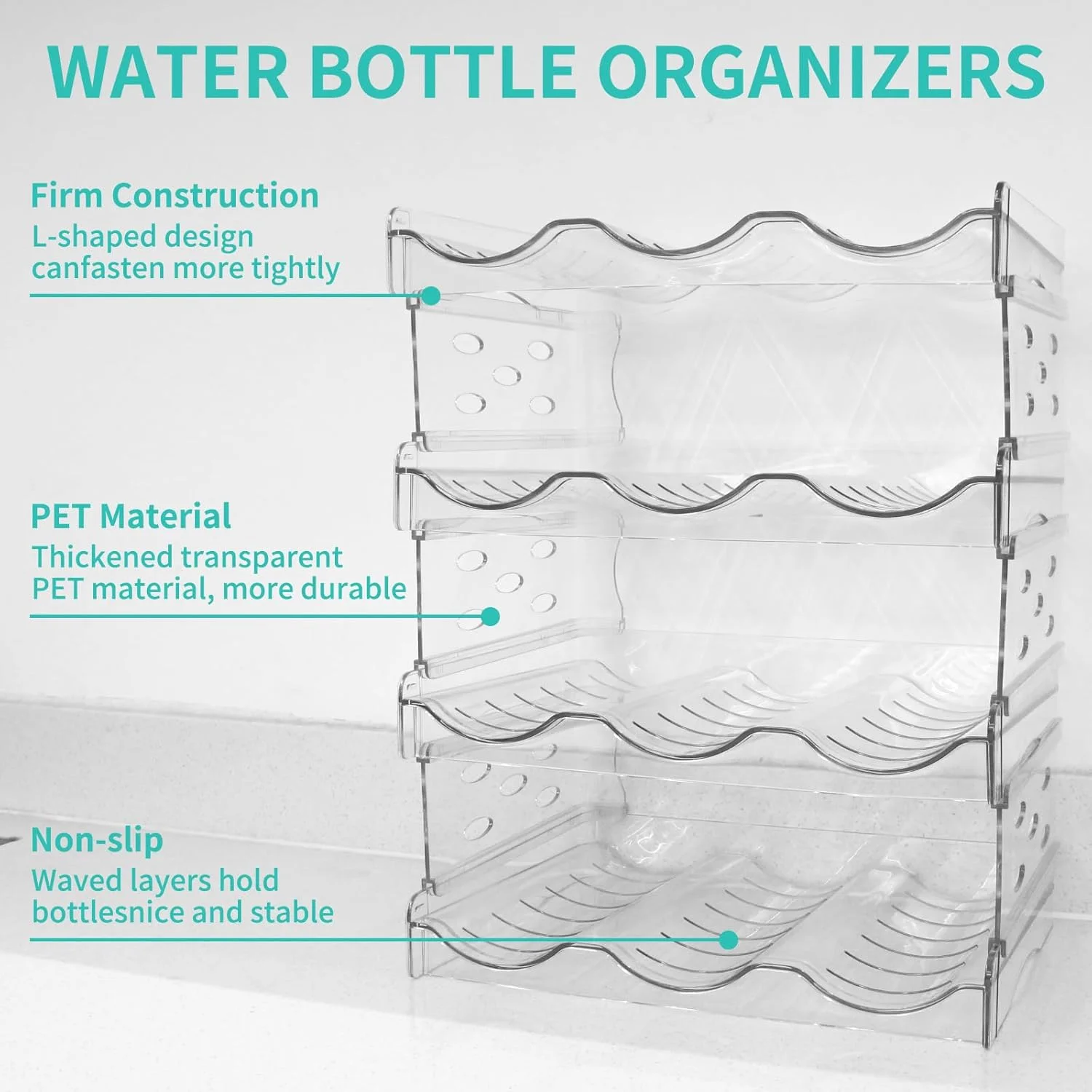 نظم دهنده بطری آب برای کابینت یخچال، بسته 4 عددی نظم دهنده لیوان، سازمان دهنده و نگهداری مواد غذایی آشپزخانه، نگهدارنده لیوان مسافرتی پلاستیکی، قفسه نوشیدنی شراب، نگهدارنده 12 بطری نظم دهنده بطری آب برای کابینت یخچال، بسته 4 عددی نظم دهنده لیوان، سازمان دهنده و نگهداری مواد غذایی آشپزخانه، نگهدارنده لیوان مسافرتی پلاستیکی، قفسه نوشیدنی شراب، نگهدارنده 12 بطری