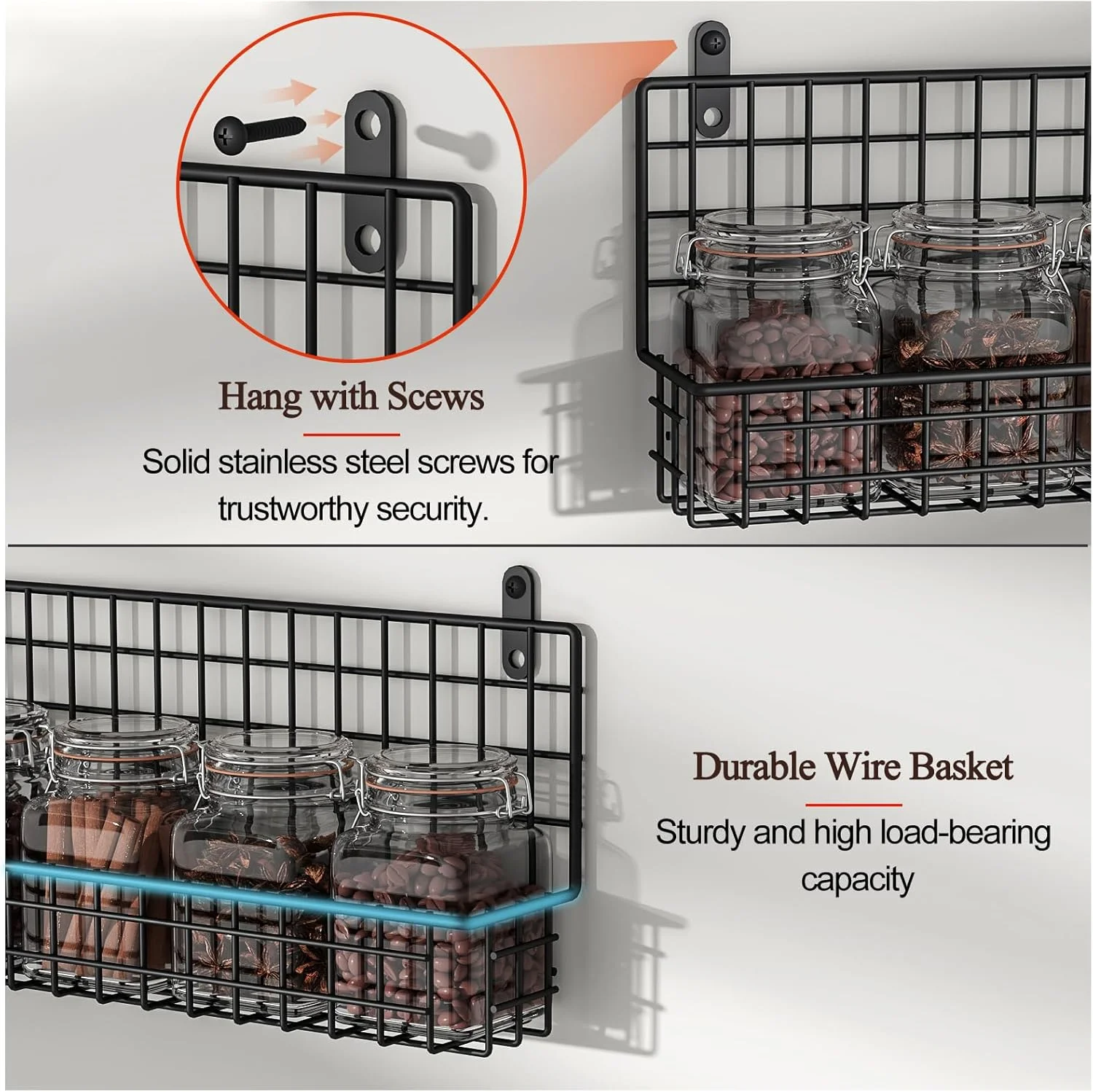 نگهدارنده ادویه X-cosrack، دیواری، 4 طبقه، قفسه های قابل چیدن برای نگهداری شیشه های ادویه، مناسب برای آشپزخانه و انبار، قابلیت نگهداری تا 36 شیشه (شماره ثبت اختراع: US D909,138 S) نگهدارنده ادویه X-cosrack، دیواری، 4 طبقه، قفسه های قابل چیدن برای نگهداری شیشه های ادویه، مناسب برای آشپزخانه و انبار، قابلیت نگهداری تا 36 شیشه (شماره ثبت اختراع: US D909,138 S)