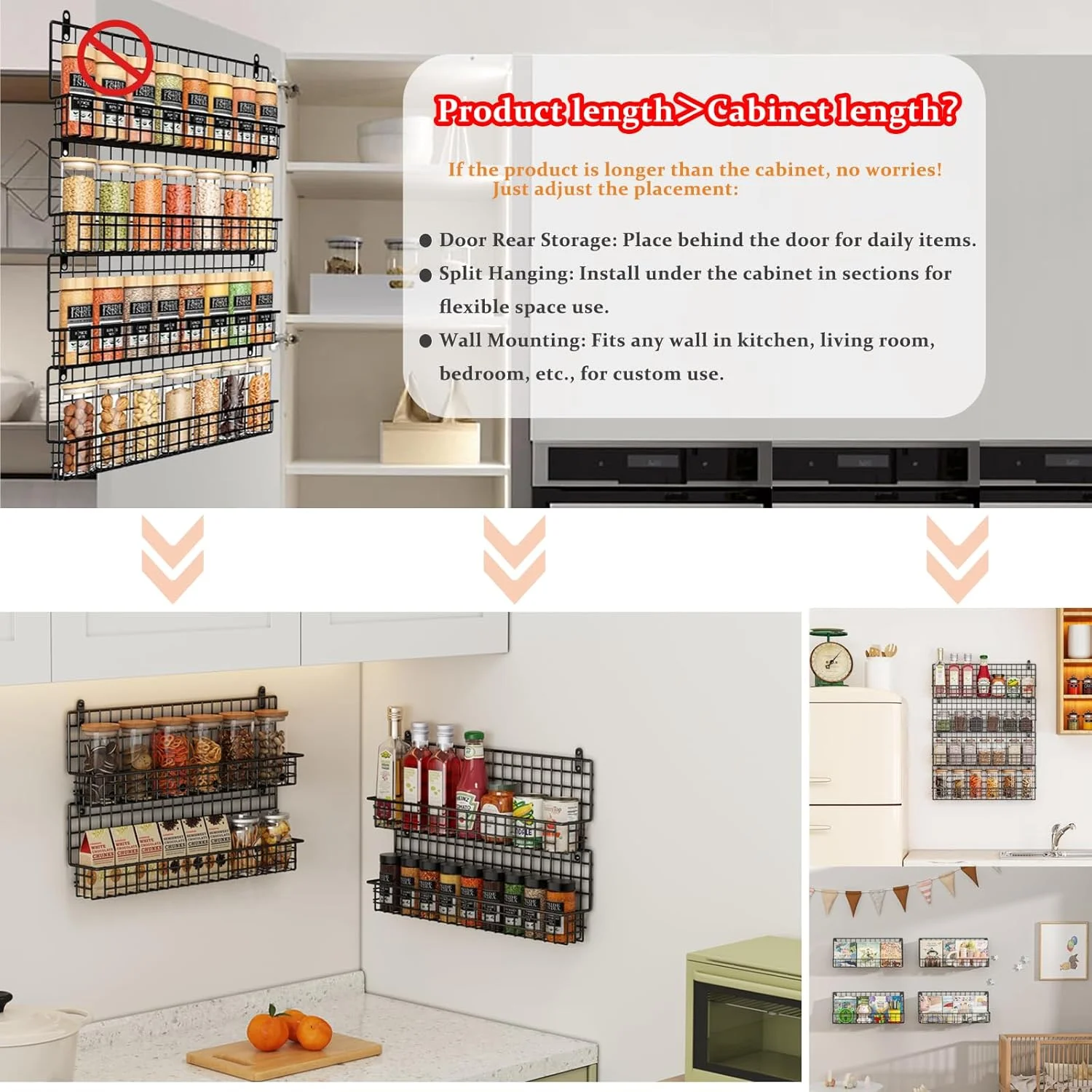 نگهدارنده ادویه X-cosrack، دیواری، 4 طبقه، قفسه های قابل چیدن برای نگهداری شیشه های ادویه، مناسب برای آشپزخانه و انبار، قابلیت نگهداری تا 36 شیشه (شماره ثبت اختراع: US D909,138 S) نگهدارنده ادویه X-cosrack، دیواری، 4 طبقه، قفسه های قابل چیدن برای نگهداری شیشه های ادویه، مناسب برای آشپزخانه و انبار، قابلیت نگهداری تا 36 شیشه (شماره ثبت اختراع: US D909,138 S)