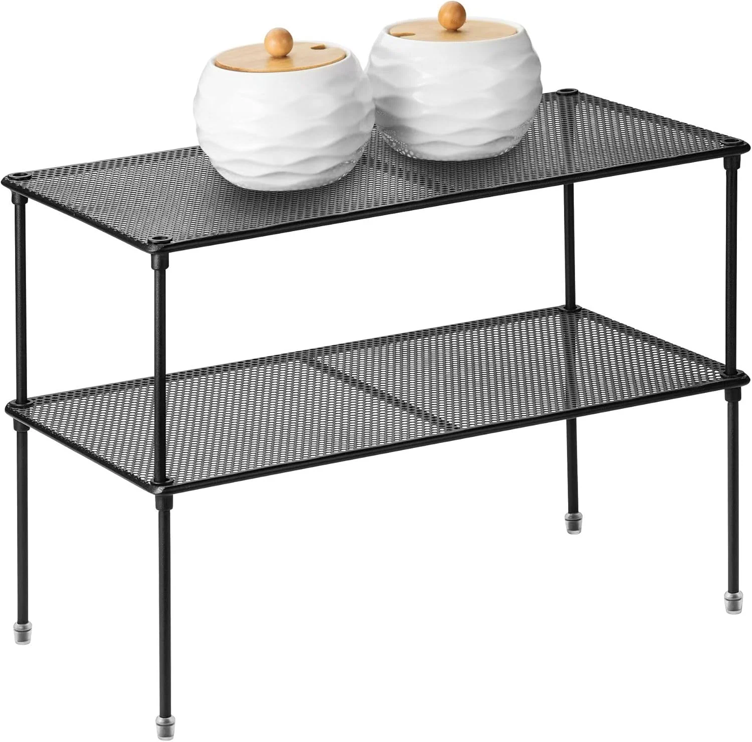 ارگانایزر قفسه کابینت آشپزخانه ASTOTSELL بسته 2 عددی، قفسه ذخیره سازی ارگانایزر کابینت قابل گسترش و چیدمان برای آشپزخانه، حمام، اتاق لباسشویی، ارگانایزر و ذخیره سازی کابینت