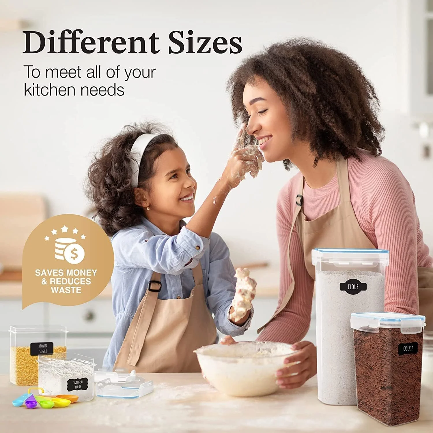 ظرف آماده سازی غذا TYCOM، ظرف نگهداری مواد غذایی درب دار، ظروف پلاستیکی قابل استفاده مجدد، جعبه های سازمان دهنده آشپزخانه قابل انباشت، ظروف Tupperware، فاقد BPA و قابل استفاده در مایکروویو، فریزر و ماشین ظرفشویی - 14 عدد آبی