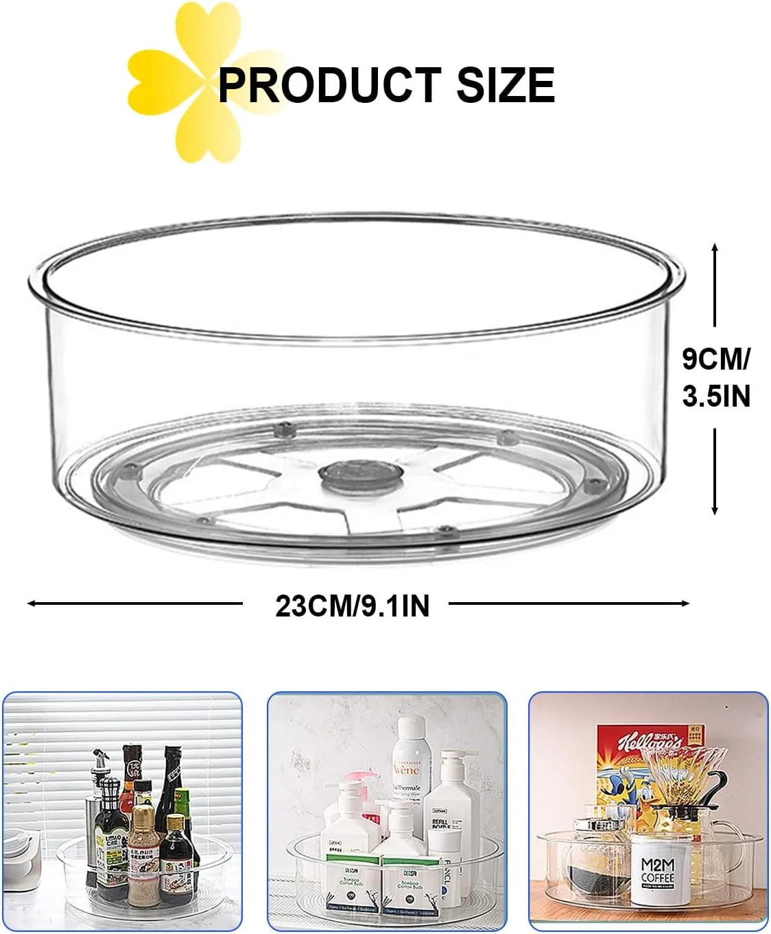 گرداننده کابینت، گرداننده تنبل 12 اینچی، قفسه ادویه چرخان، سازمان دهنده کابینت آشپزخانه، انبار، یخچال، نگهداری میز و سازماندهی حمام