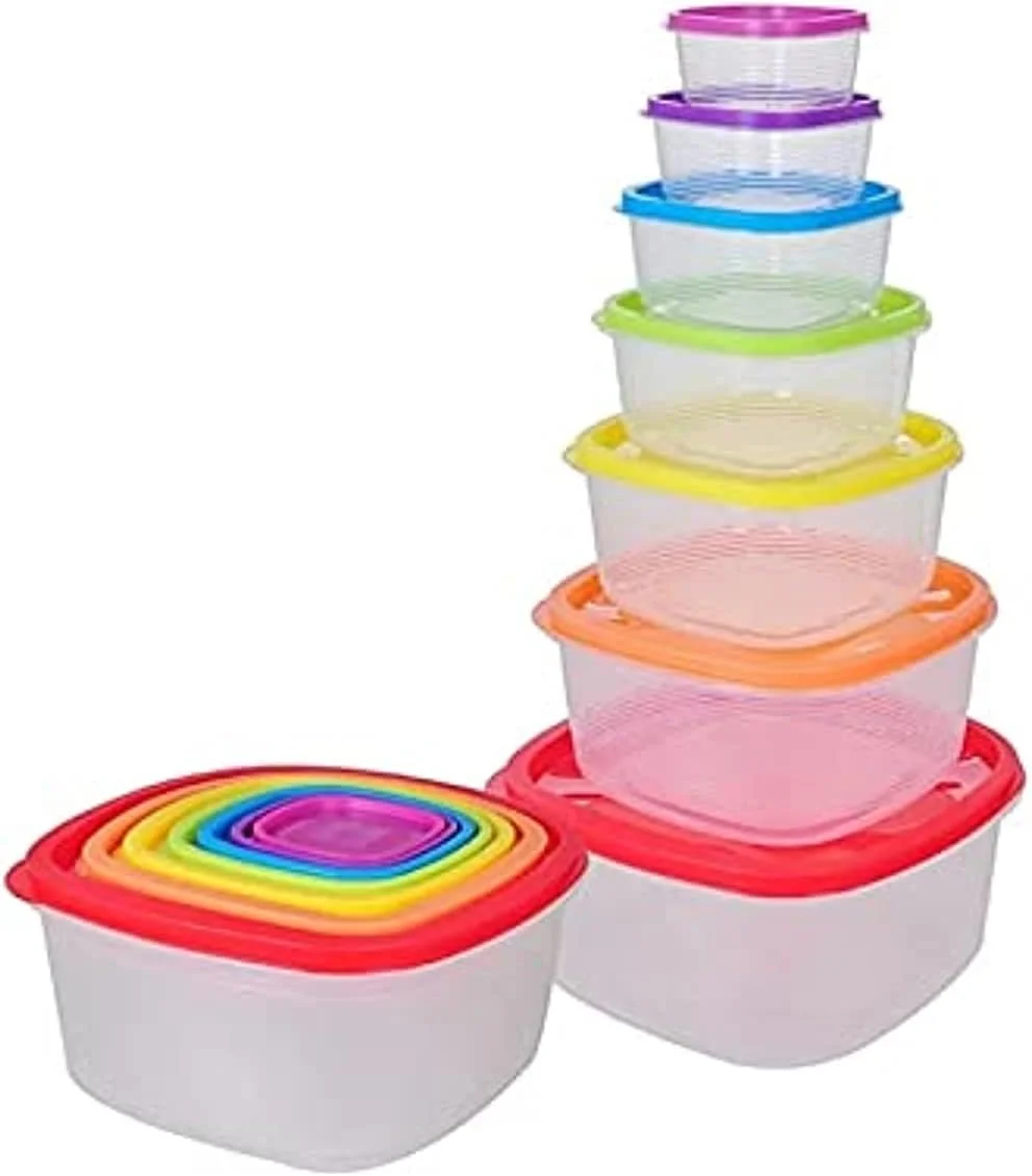 ظروف نگهداری مواد غذایی آشپزخانه - ست 6 تایی ظروف سازمان دهنده آشپزخانه با درب - ایده آل برای نگهداری غلات، آرد یا شکر - ضد هوا، قابل استفاده در فریزر، بدون BPA، شفاف، سازگار با محیط زیست ظروف نگهداری مواد غذایی آشپزخانه - ست 6 تایی ظروف سازمان دهنده آشپزخانه با درب - ایده آل برای نگهداری غلات، آرد یا شکر - ضد هوا، قابل استفاده در فریزر، بدون BPA، شفاف، سازگار با محیط زیست