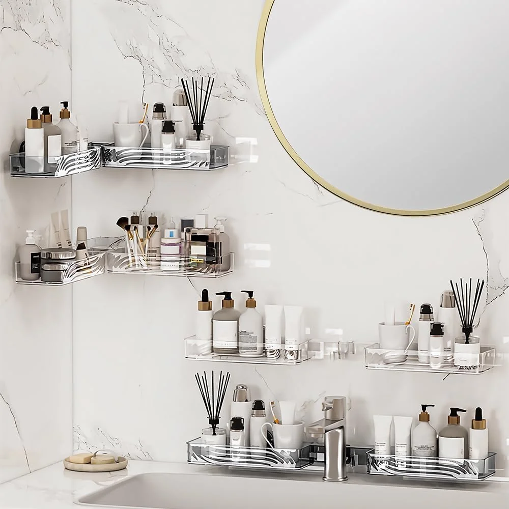 شلف بزرگ 24 اینچی با مکنده، قفسه سازمان دهنده قابل تنظیم بالای شیر آب، قفسه ذخیره سازی ضد زنگ برای پیشخوان آشپزخانه و حمام، بدون نیاز به سوراخ کاری شلف بزرگ 24 اینچی با مکنده، قفسه سازمان دهنده قابل تنظیم بالای شیر آب، قفسه ذخیره سازی ضد زنگ برای پیشخوان آشپزخانه و حمام، بدون نیاز به سوراخ کاری