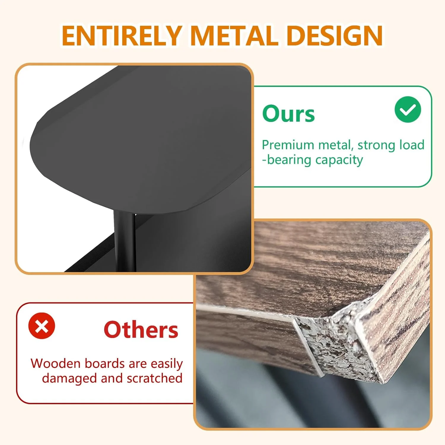 ارگانایزر رومیزی آشپزخانه STWWO، قفسه گوشه ای فلزی قابل تنظیم 3 طبقه برای حمام، قفسه ادویه جات، بار قهوه، مشکی