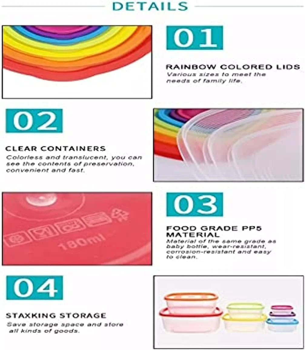 ظروف نگهداری مواد غذایی آشپزخانه - ست 6 تایی ظروف سازمان دهنده آشپزخانه با درب - ایده آل برای نگهداری غلات، آرد یا شکر - ضد هوا، قابل استفاده در فریزر، بدون BPA، شفاف، سازگار با محیط زیست ظروف نگهداری مواد غذایی آشپزخانه - ست 6 تایی ظروف سازمان دهنده آشپزخانه با درب - ایده آل برای نگهداری غلات، آرد یا شکر - ضد هوا، قابل استفاده در فریزر، بدون BPA، شفاف، سازگار با محیط زیست