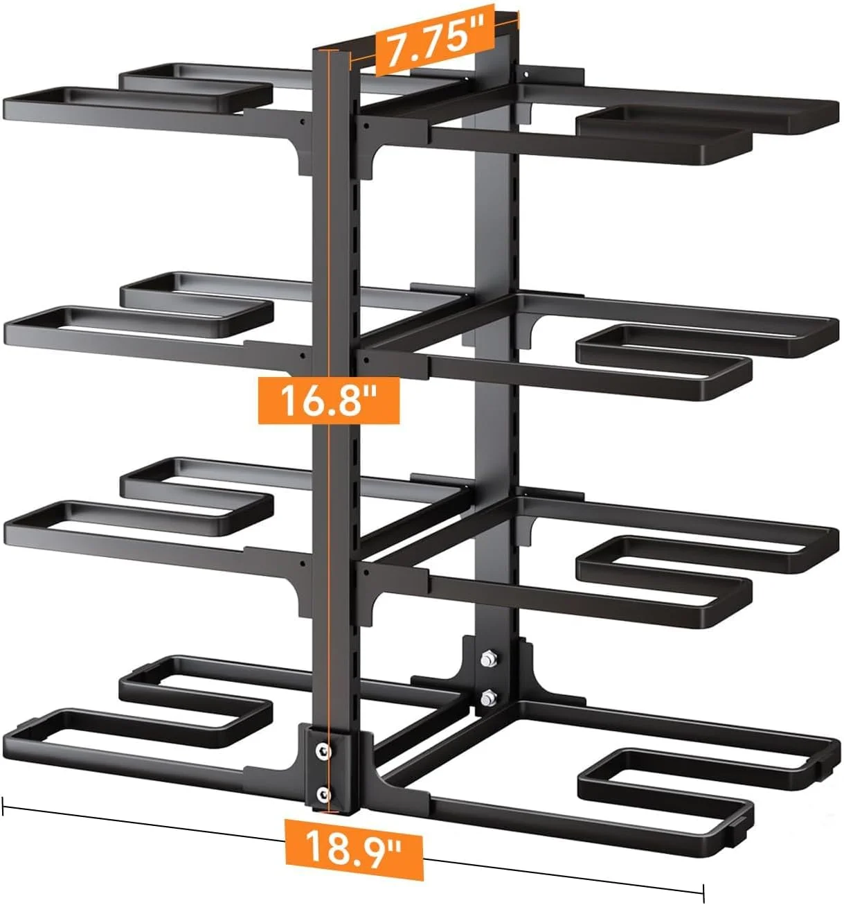 ارگانایزر قابلمه و تابه، قفسه 8 طبقه برای سازماندهی قابلمه و تابه داخل کابینت، ارگانایزر سنگین قابلمه و تابه برای زیر کابینت، نگهدارنده درب قابلمه قابل تنظیم برای انبار آشپزخانه برای نگهداری قابلمه های هلندی و تابه های چدنی ارگانایزر قابلمه و تابه، قفسه 8 طبقه برای سازماندهی قابلمه و تابه داخل کابینت، ارگانایزر سنگین قابلمه و تابه برای زیر کابینت، نگهدارنده درب قابلمه قابل تنظیم برای انبار آشپزخانه برای نگهداری قابلمه های هلندی و تابه های چدنی