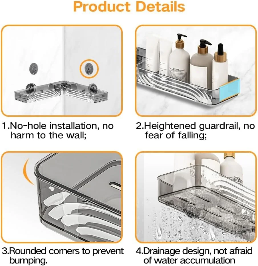 شلف بزرگ 24 اینچی با مکنده، قفسه سازمان دهنده قابل تنظیم بالای شیر آب، قفسه ذخیره سازی ضد زنگ برای پیشخوان آشپزخانه و حمام، بدون نیاز به سوراخ کاری شلف بزرگ 24 اینچی با مکنده، قفسه سازمان دهنده قابل تنظیم بالای شیر آب، قفسه ذخیره سازی ضد زنگ برای پیشخوان آشپزخانه و حمام، بدون نیاز به سوراخ کاری