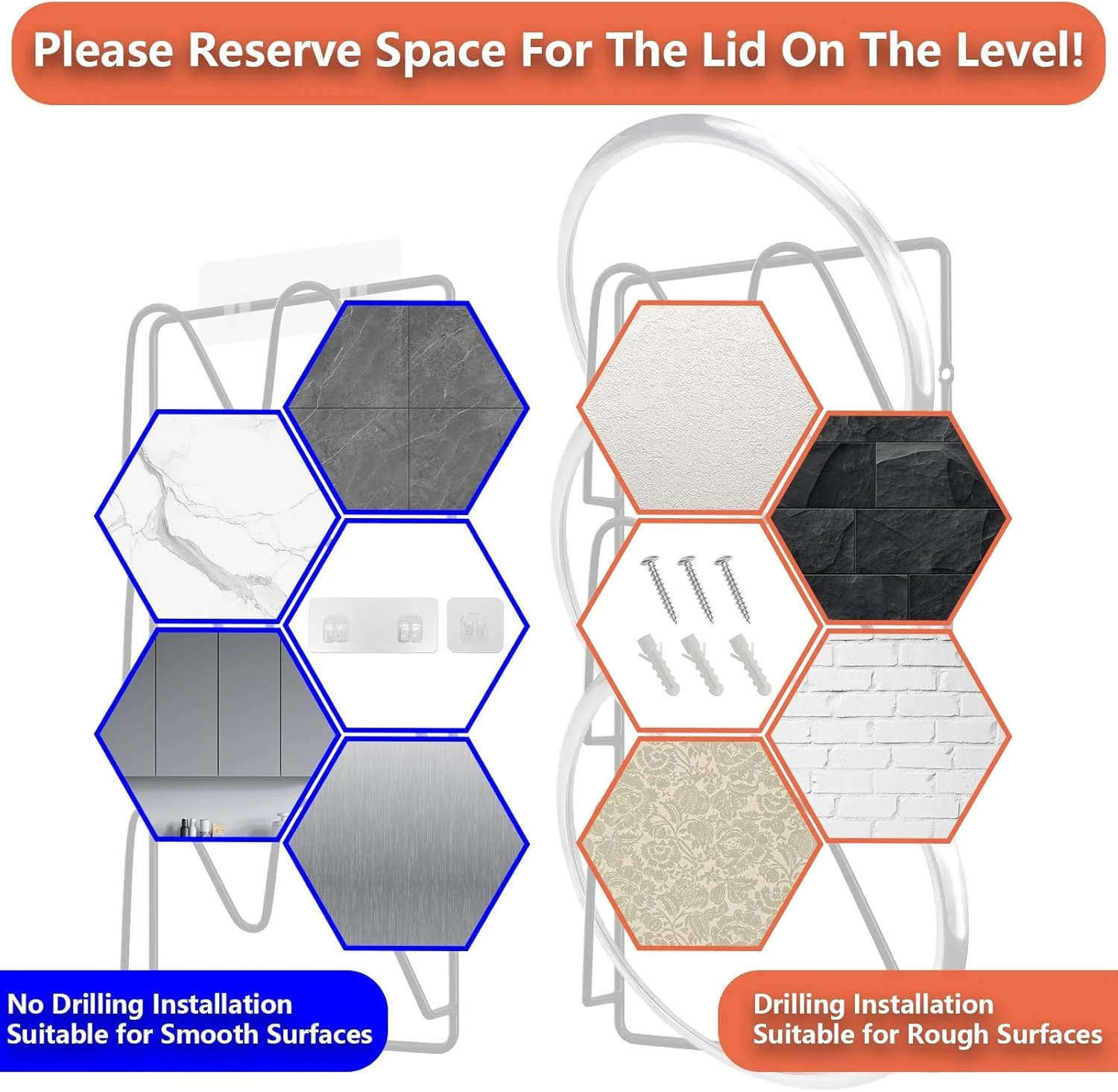 ارگانایزر درب قابلمه تزویق، بسته 2 عددی، نگهدارنده درب قابلمه 6 طبقه برای درب کابینت/دیوار صاف، نصب چسبی بدون نیاز به سوراخکاری، ضد زنگ، برای نگهداری در آشپزخانه، مشکی کلاسیک ارگانایزر درب قابلمه تزویق، بسته 2 عددی، نگهدارنده درب قابلمه 6 طبقه برای درب کابینت/دیوار صاف، نصب چسبی بدون نیاز به سوراخکاری، ضد زنگ، برای نگهداری در آشپزخانه، مشکی کلاسیک