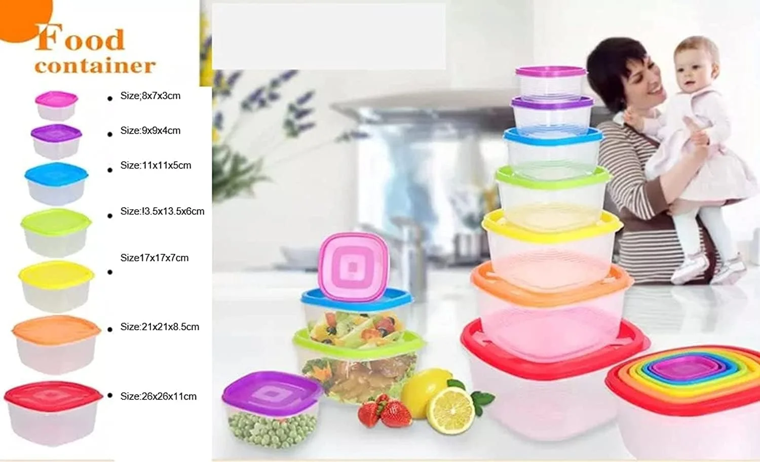 ظروف نگهداری مواد غذایی آشپزخانه - ست 6 تایی ظروف سازمان دهنده آشپزخانه با درب - ایده آل برای نگهداری غلات، آرد یا شکر - ضد هوا، قابل استفاده در فریزر، بدون BPA، شفاف، سازگار با محیط زیست ظروف نگهداری مواد غذایی آشپزخانه - ست 6 تایی ظروف سازمان دهنده آشپزخانه با درب - ایده آل برای نگهداری غلات، آرد یا شکر - ضد هوا، قابل استفاده در فریزر، بدون BPA، شفاف، سازگار با محیط زیست