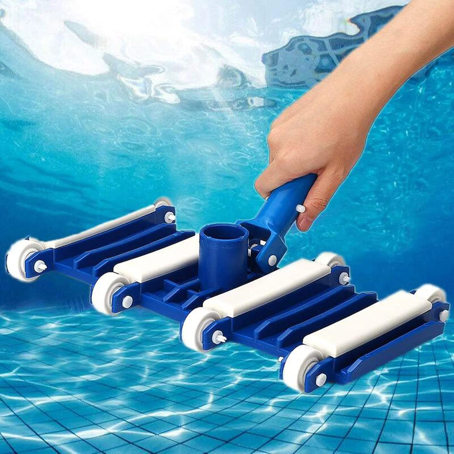 سر جاروبرقی استخر GZDtdsd، برس بادوام برای تمیز کردن دیوار و کف استخر به همراه برس جانبی، ابزار تمیز کننده زیر آب برای تمیز کردن استخر، 14 اینچ سر جاروبرقی استخر GZDtdsd، برس بادوام برای تمیز کردن دیوار و کف استخر به همراه برس جانبی، ابزار تمیز کننده زیر آب برای تمیز کردن استخر، 14 اینچ