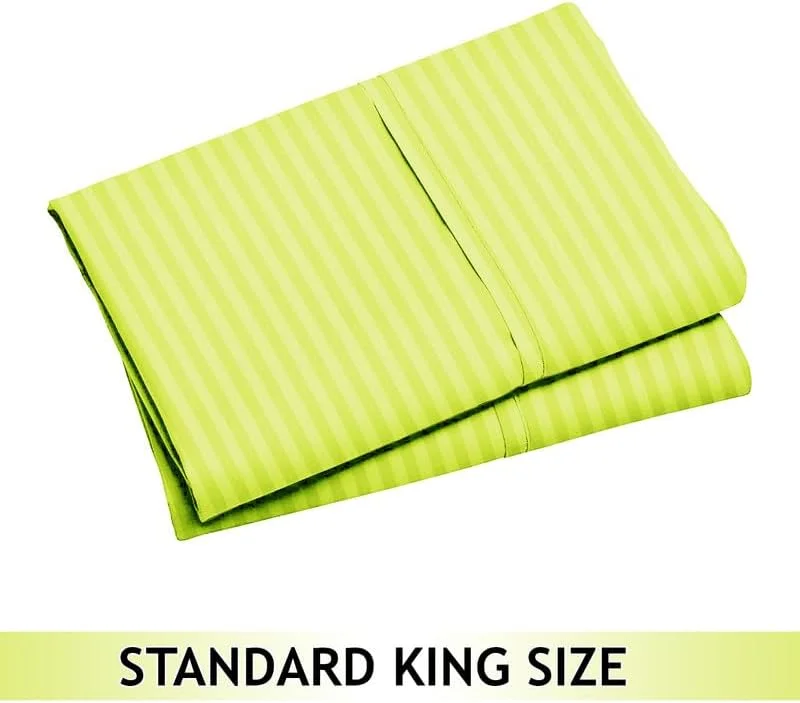 روبالشی راه راه نخی گلاسه ممتاز BSB HOME® با تراکم 220 | فوق العاده نرم و دارای قابلیت تنفس با بست پاکتی | بسته 2 عددی روبالشی سایز کینگ (سبز طوطی، 50 در 76 سانتی متر) روبالشی راه راه نخی گلاسه ممتاز BSB HOME® با تراکم 220 | فوق العاده نرم و دارای قابلیت تنفس با بست پاکتی | بسته 2 عددی روبالشی سایز کینگ (سبز طوطی، 50 در 76 سانتی متر)