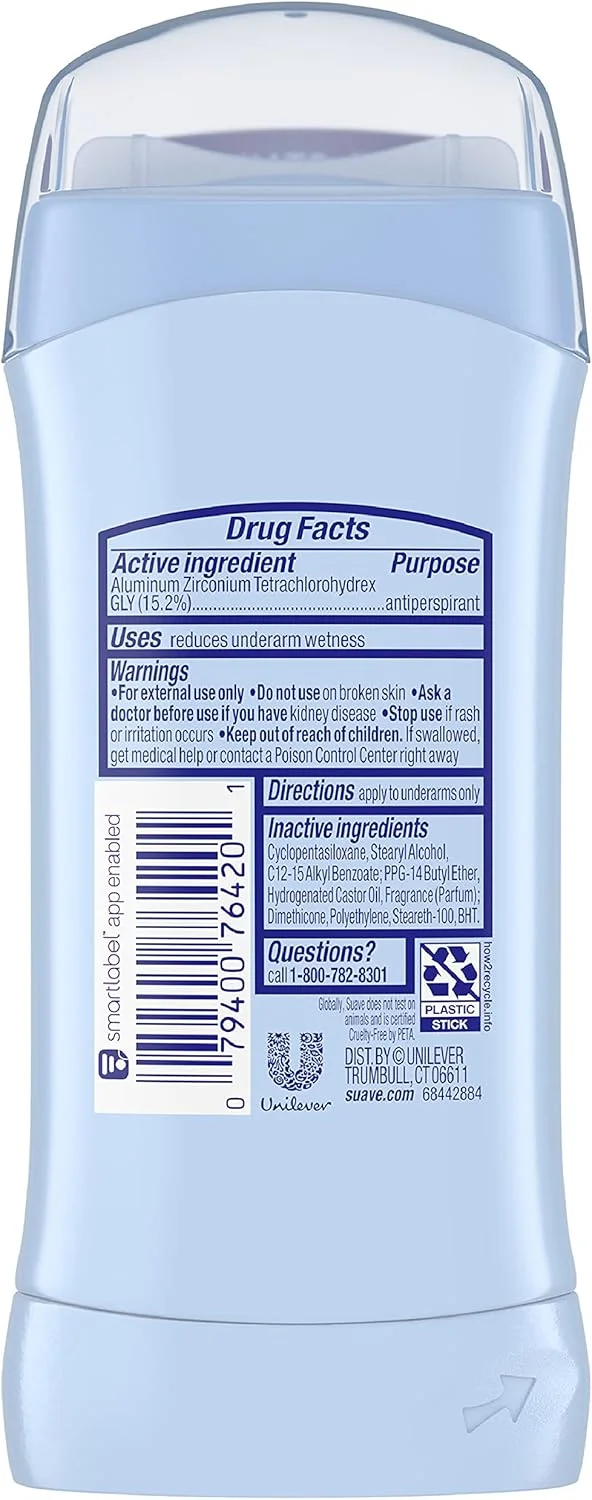 استیک ضد تعریق و خوشبو کننده بدن نامرئی Suave با محافظت 24 ساعته، مناسب برای آقایان و بانوان، 74 گرم استیک ضد تعریق و خوشبو کننده بدن نامرئی Suave با محافظت 24 ساعته، مناسب برای آقایان و بانوان، 74 گرم