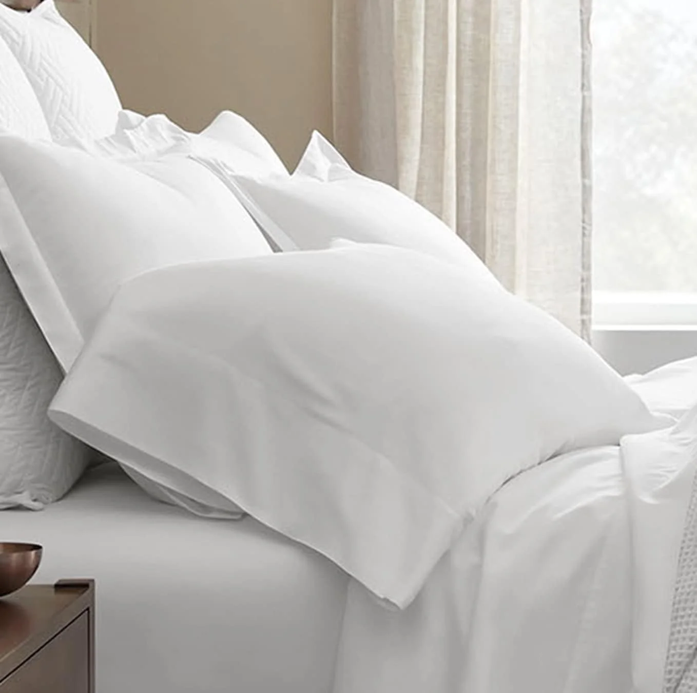 Boll & Branch Percale Hemmed Pillowcase Set – 100% Organic Cotton – 2 Luxury Pillowcases from Premium Threads – Smooth, Breathable Cooling Weave – 7” Hemline, White, King Boll & Branch Percale Hemmed Pillowcase Set – 100% Organic Cotton – 2 Luxury Pillowcases from Premium Threads – Smooth, Breathable Cooling Weave – 7” Hemline, White, King