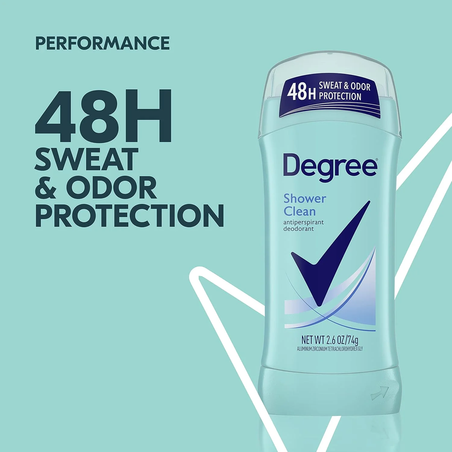 استیک ضد تعریق و دئودورانت زنانه Degree Dry Protection با رایحه Shower Clean، 74 گرم