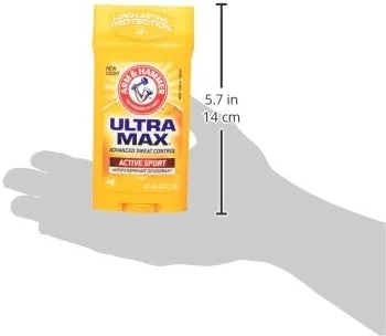 مام ضد تعریق استیک جامد نامرئی آرم اند همر Ultra Max، اکتیو اسپرت، 73 گرم مام ضد تعریق استیک جامد نامرئی آرم اند همر Ultra Max، اکتیو اسپرت، 73 گرم